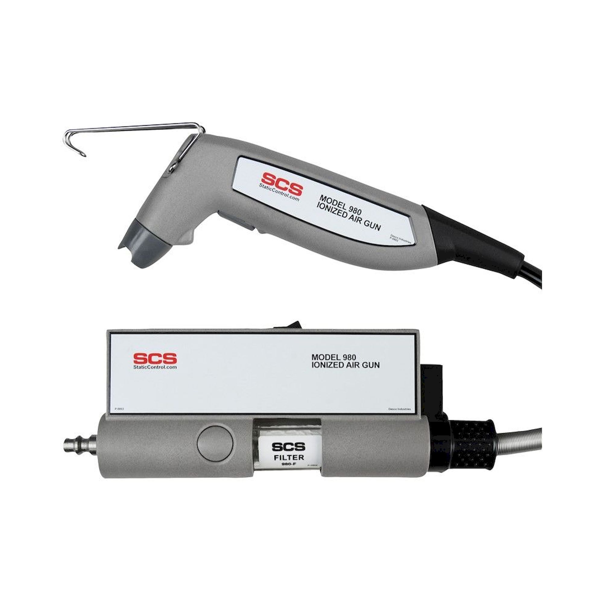 SCS 980E. Ionisierpistole mit Schlauch 2,13 m, 220 V, ohne Netzgerät