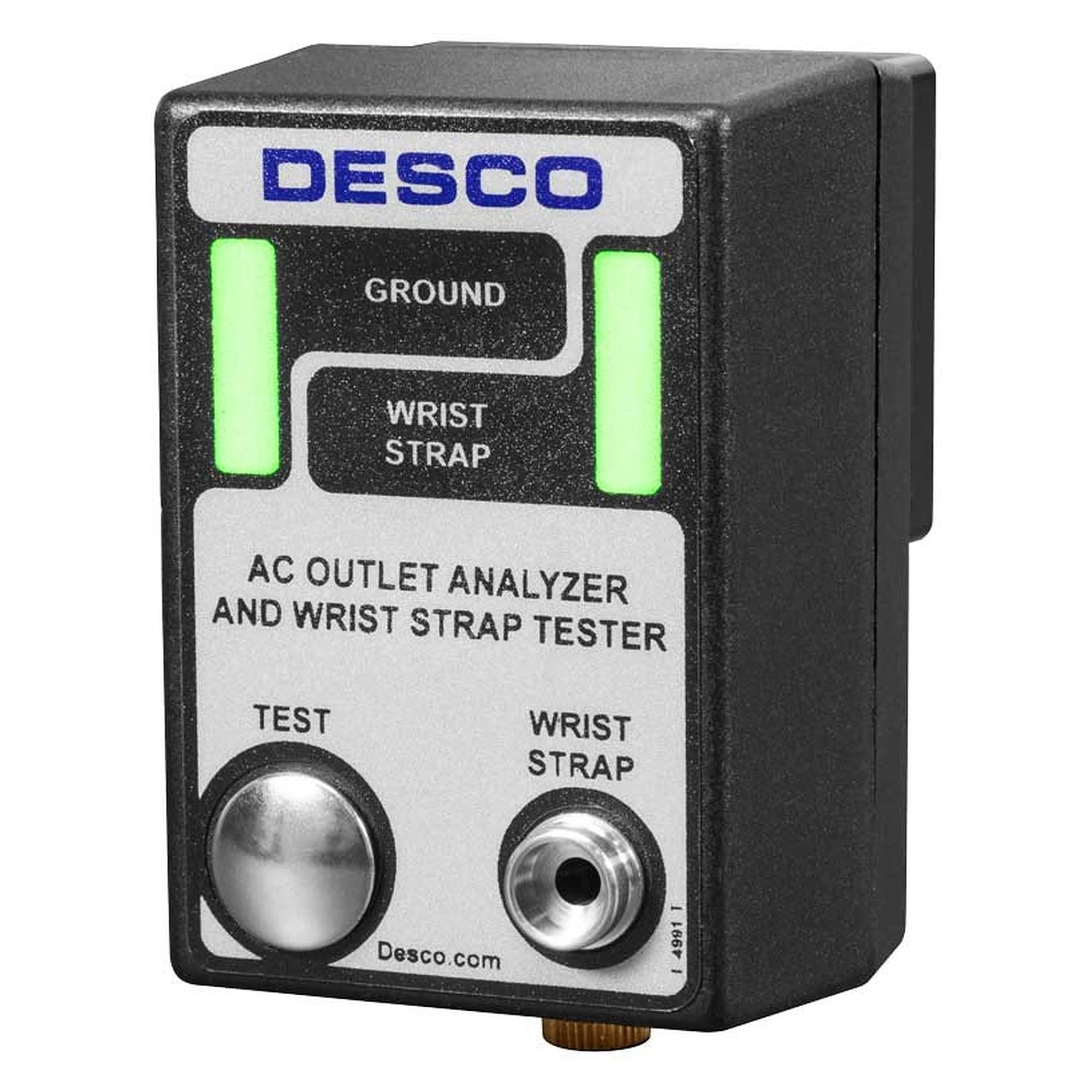 AC Outlet Analyser and Wrist Strap Tester, Type G (UK) Plug - Desco 98134