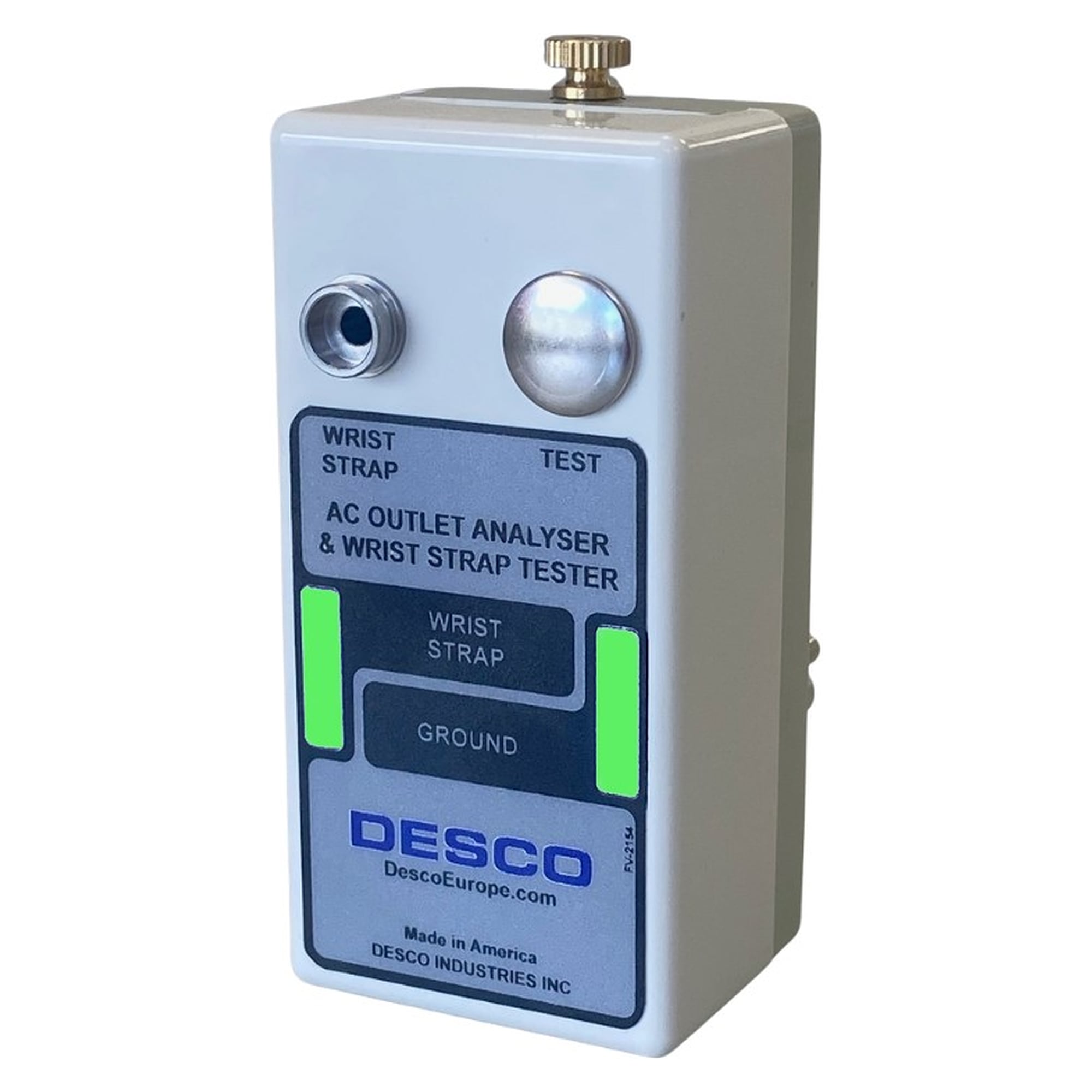 AC Outlet Analyser and Wrist Strap Tester, Type F (Schuko) Plug - Desco 98135