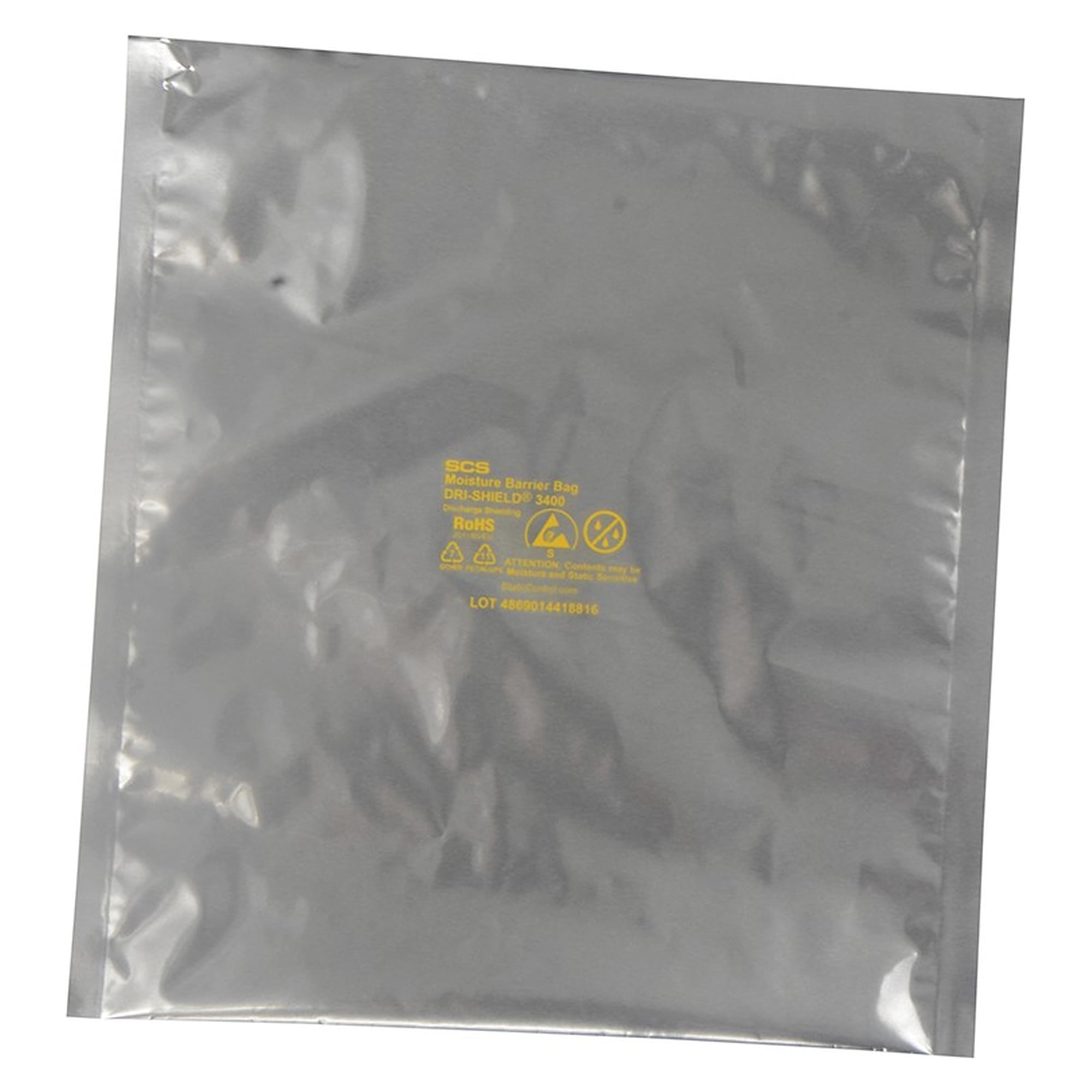 Sachet barrière à l'humidité Dri-Shield 3400, 100 x 100 mm, blindage ESD, lot de 100 - Desco D3444