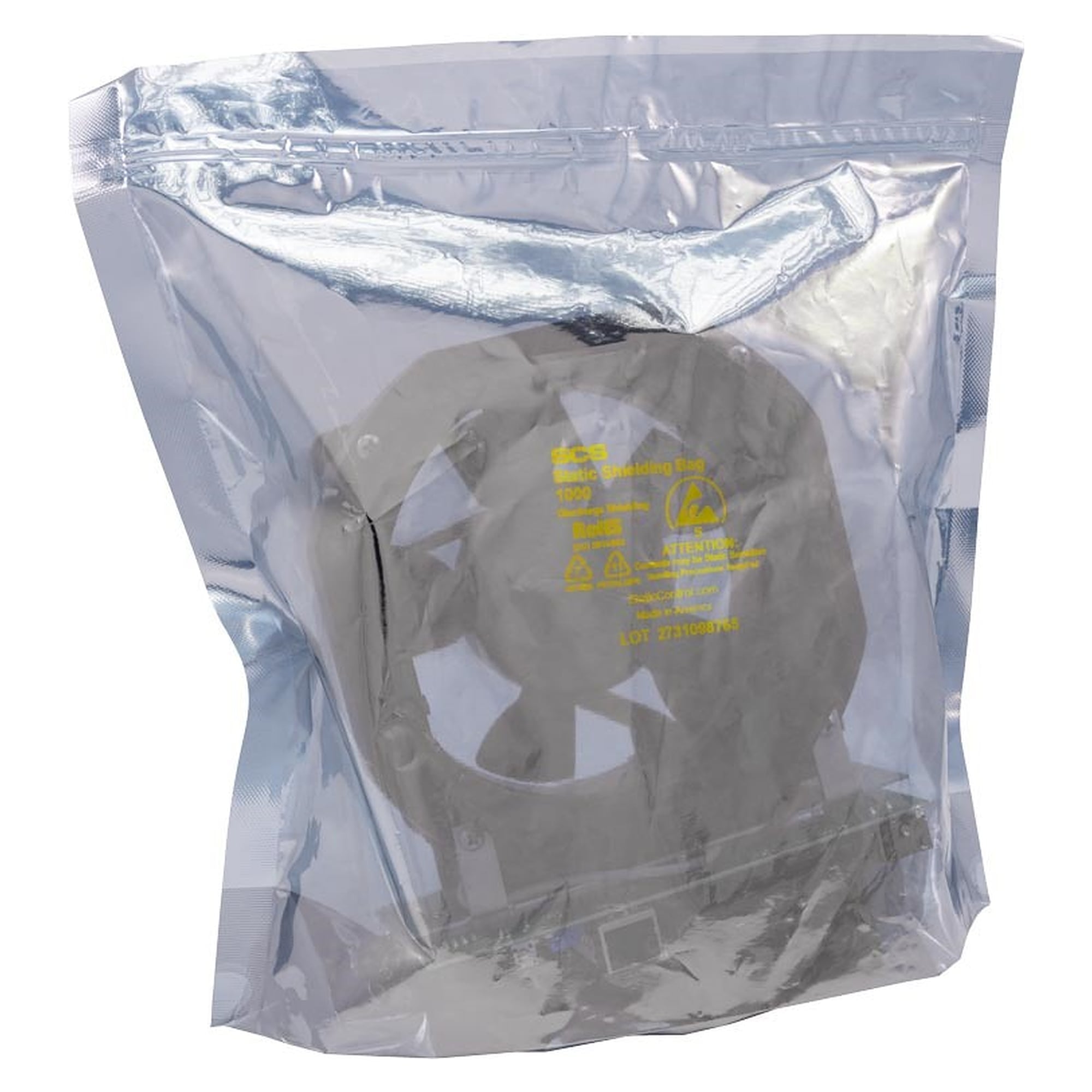 Sachet à fond plat Metal-In série 1000 à fermeture zip, 240 x 240 x 75 mm, lot de 100 - Desco SZ1009.59.53
