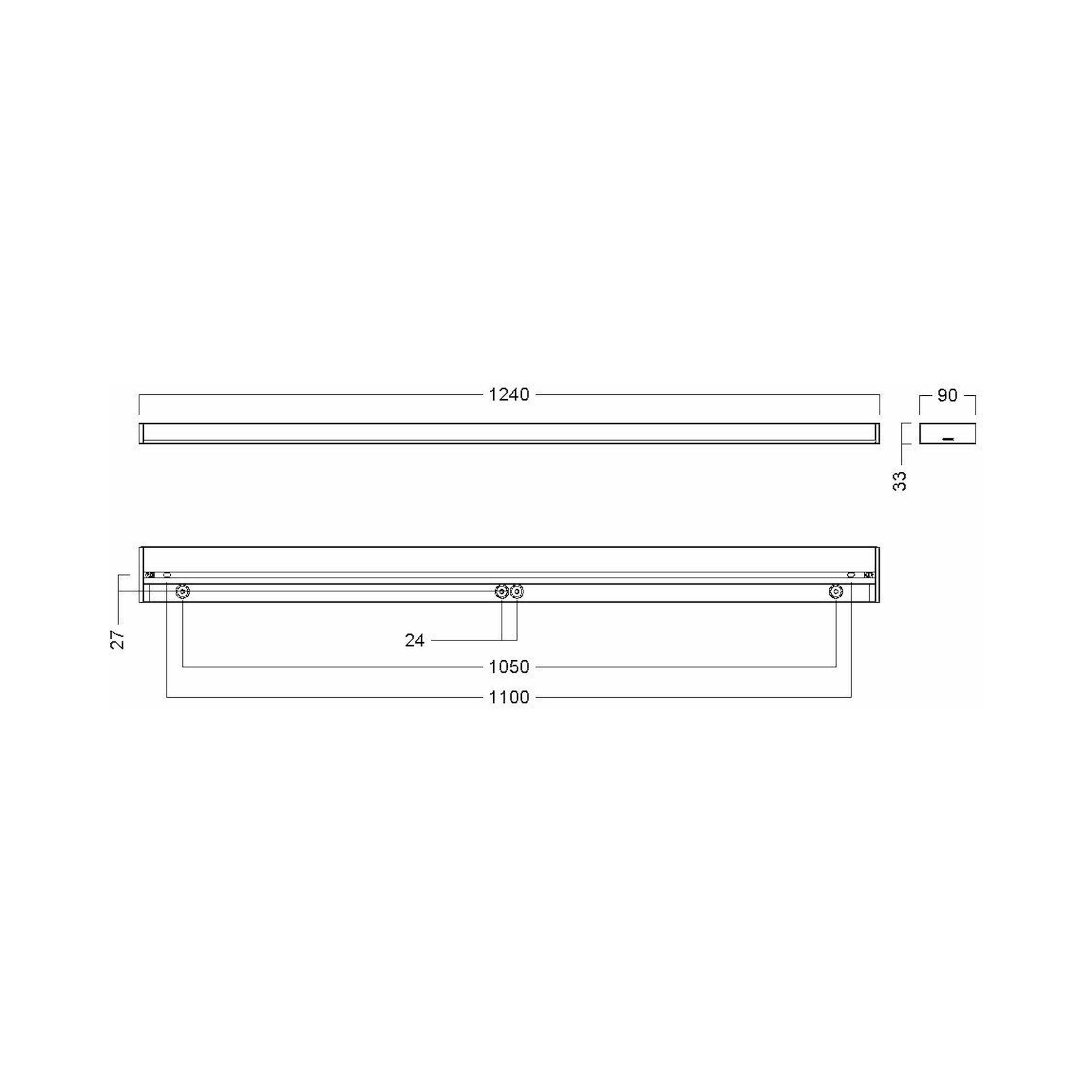 Glamox C21-S1250 luminaire en saillie, 3781 lm, 4000 K