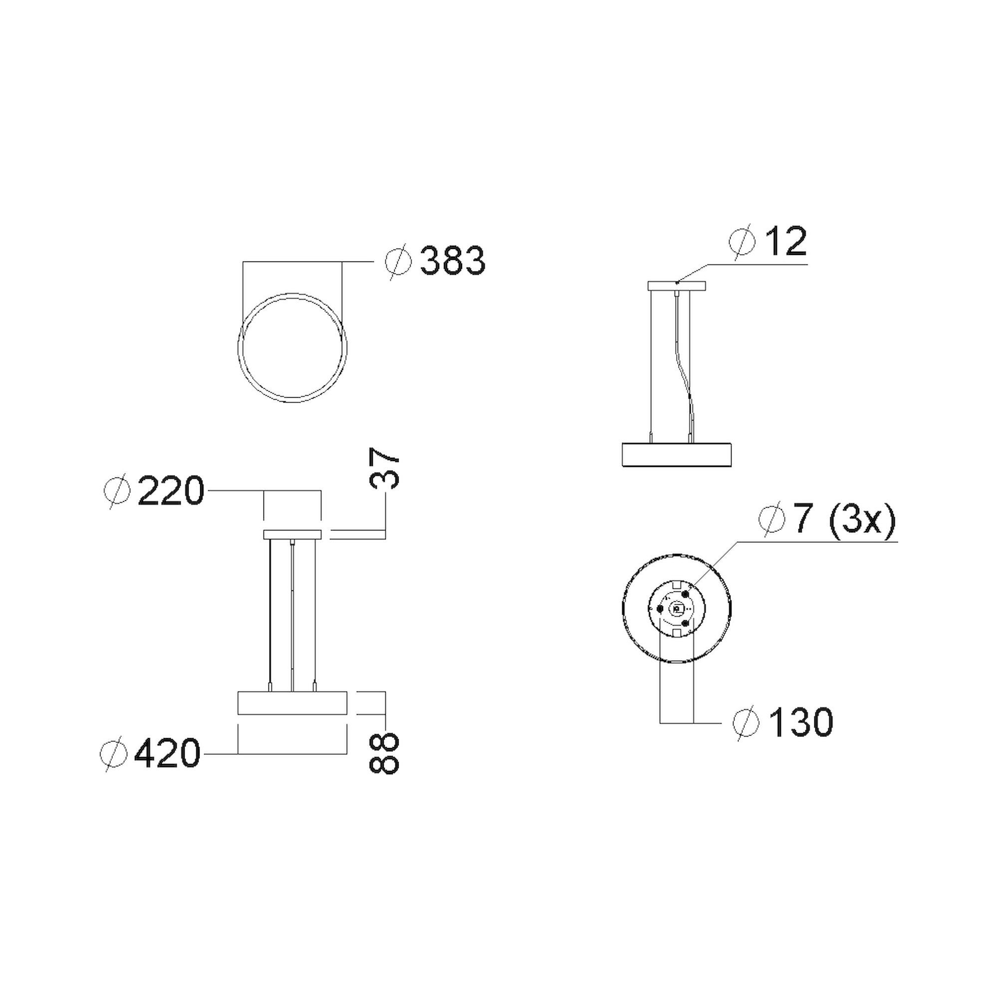 Glamox C90-P420 Pendelleuchte, 3335 lm, 4000 K