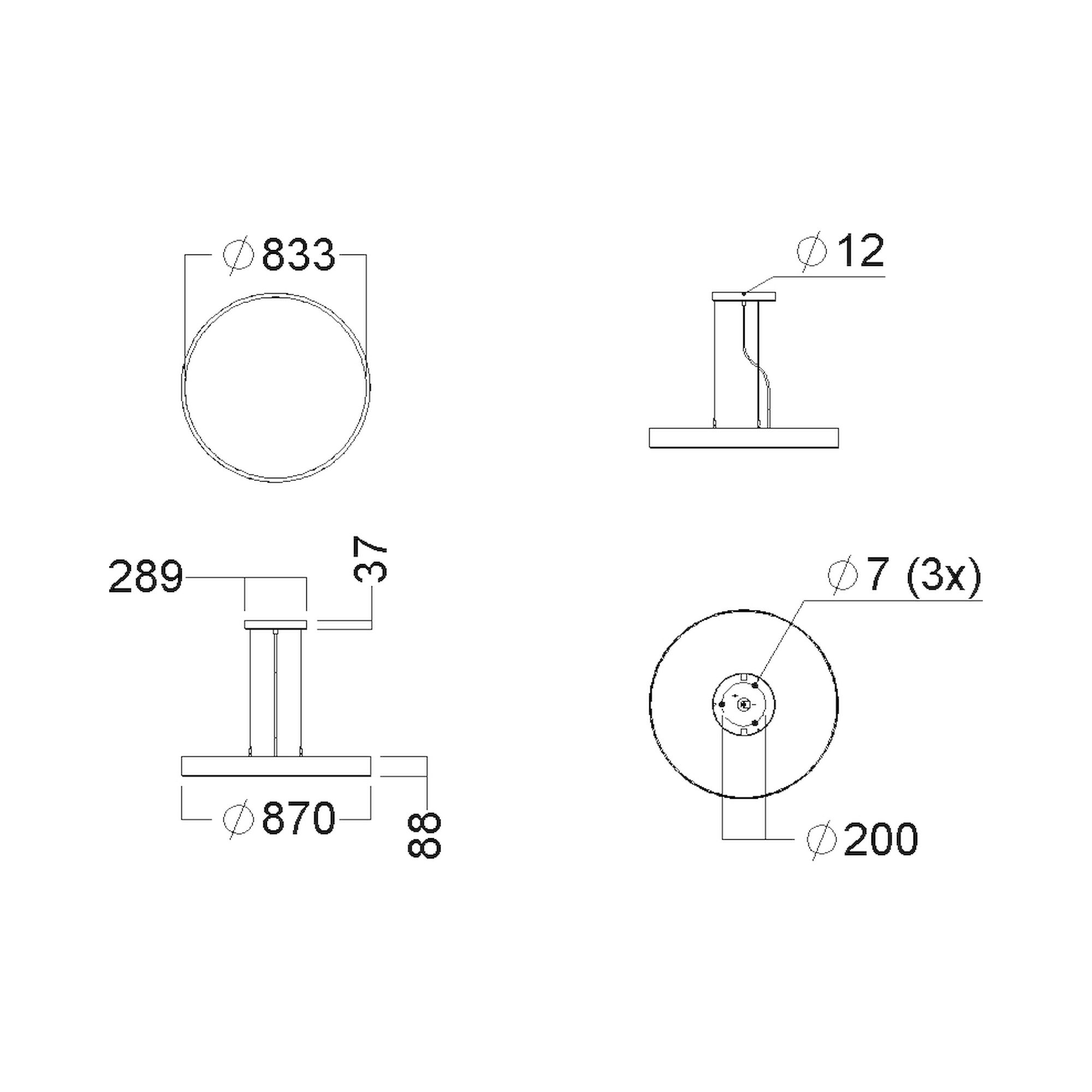 Glamox C90-P870 luminaire décoratif, 8318 lm, 3000 K