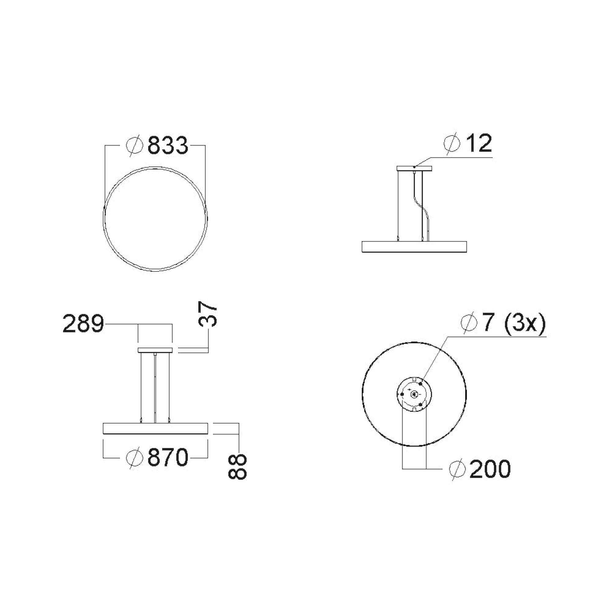 Glamox C90-P870 decorative luminaire, 9041 lm, 4000 K