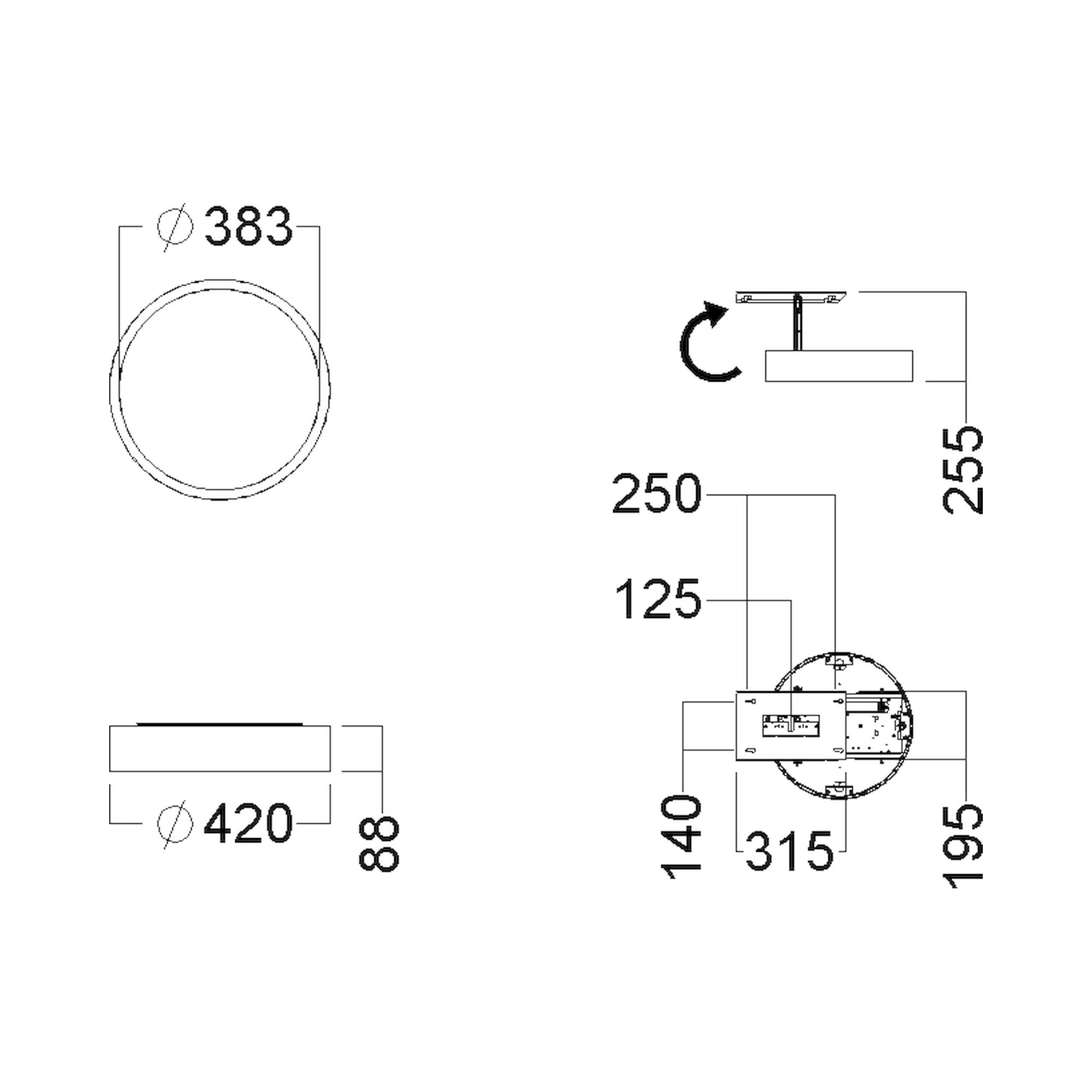 Glamox C90-S420 luminaire en saillie, 2488 lm, 3000 K