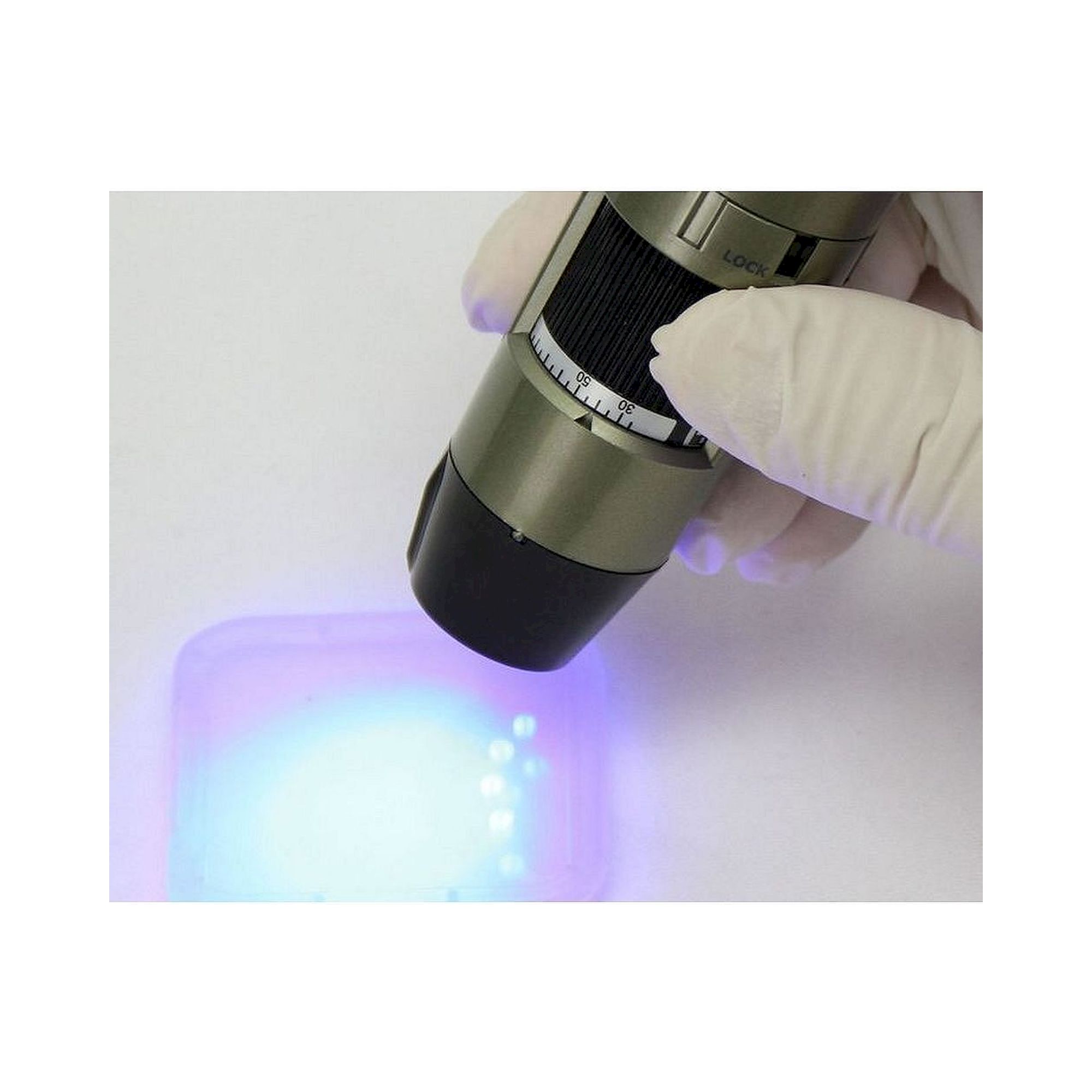 USB-Edge-Fluoreszenzmikroskop 1,3 MP 20-220x Anregung 400 nm - Dino-Lite AM4115T-CFVW