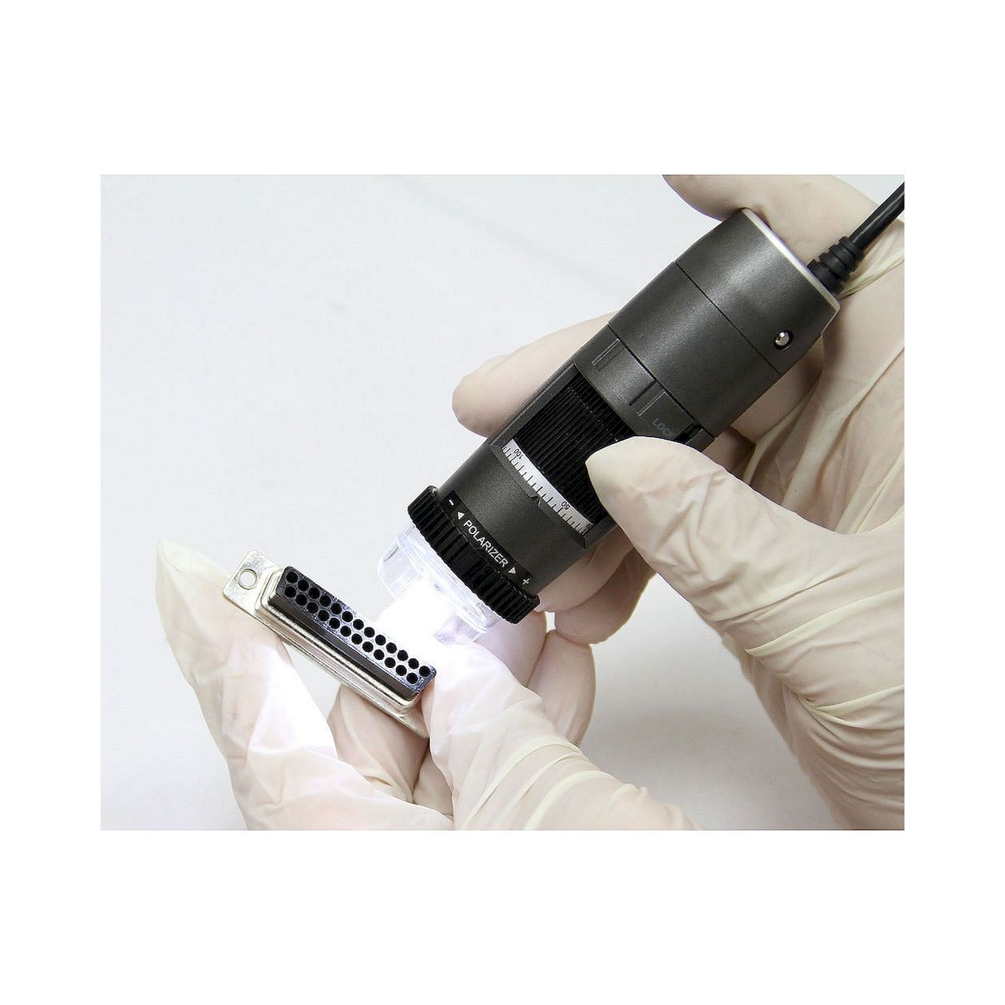 Microscope USB portable 1,3 MP 10-140x LWD avec polariseur - Dino-Lite AM4515ZTL