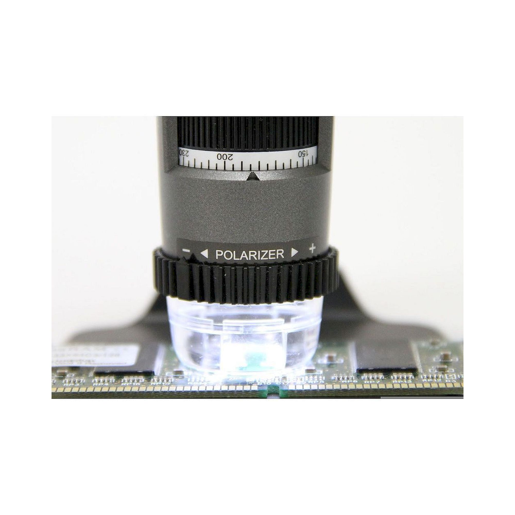 USB Handheld Microscope 720p 60 fps 20-220x with Polarizer - Dino-Lite AM5216ZT