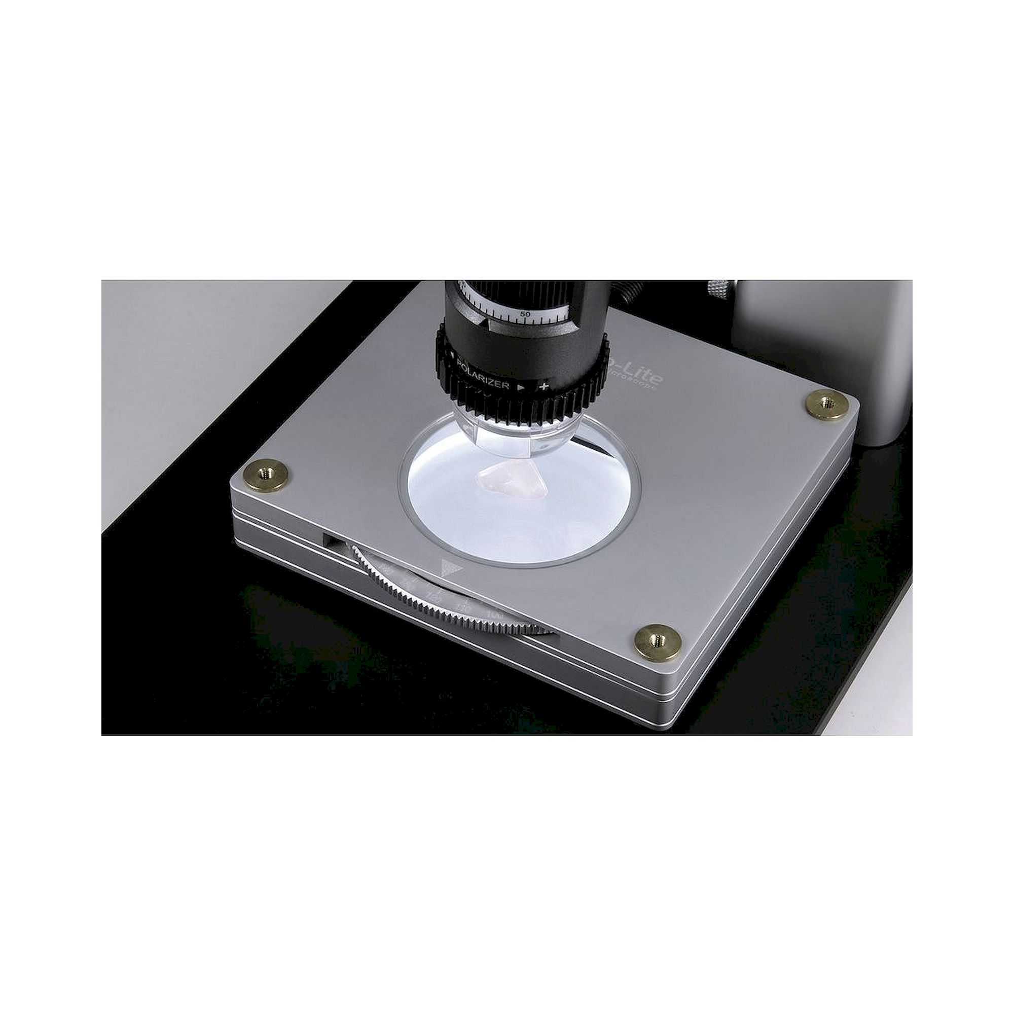 Durchlicht-Tisch mit drehbarem Polarisator für Mikroskope - Dino-Lite BL-ZW1