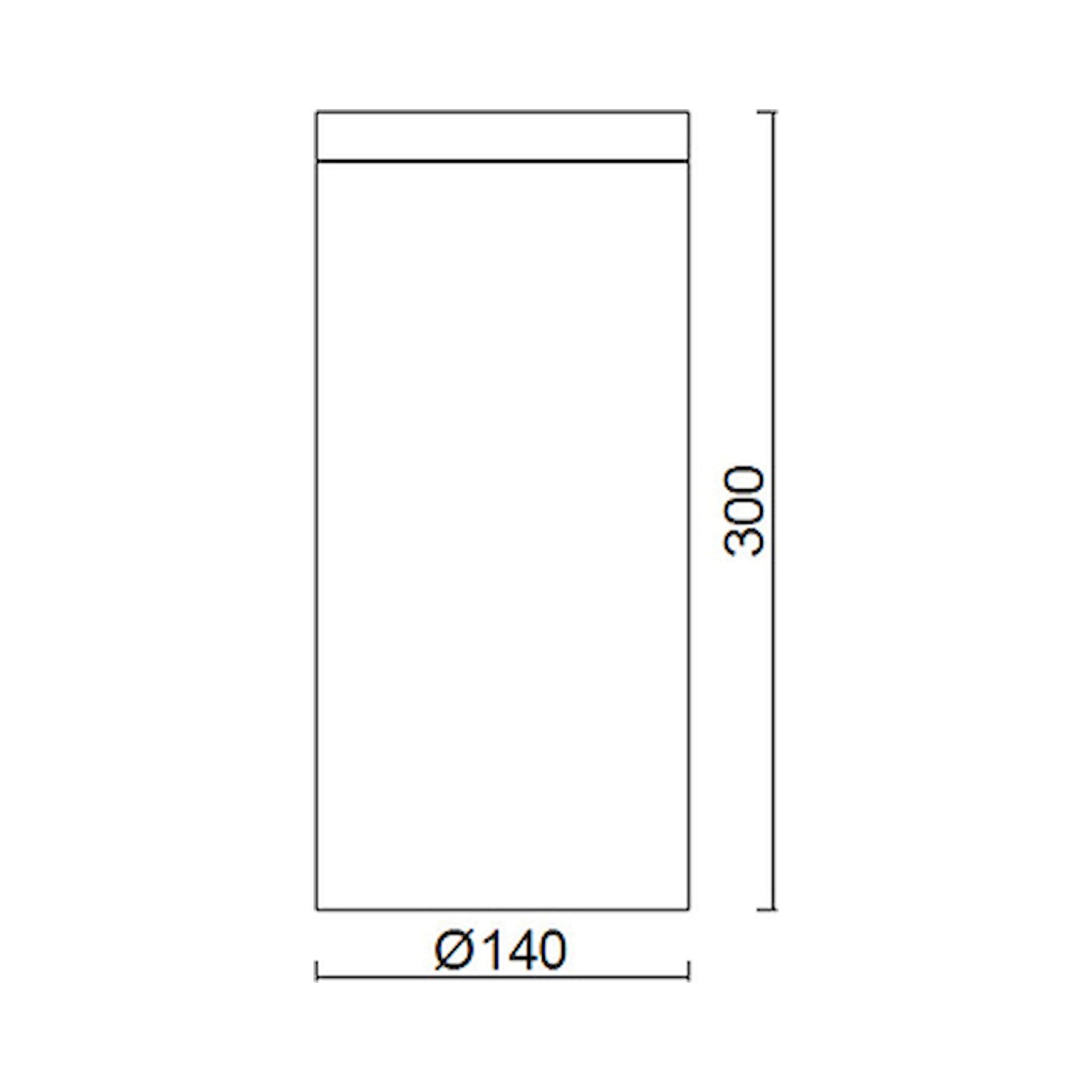 Glamox DN Außenleuchte, 2500 lm, 3000 K, schaltbar