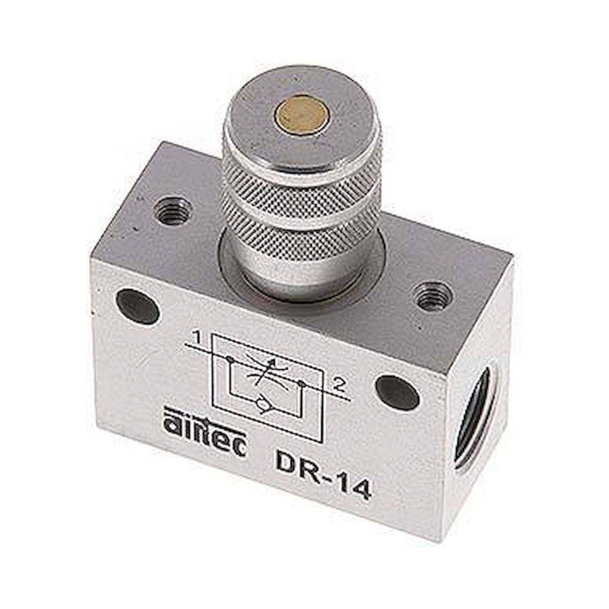 Airtec DR 14. Block-Drosselrückschlagventil, G 1/4", Präzisionsausführung