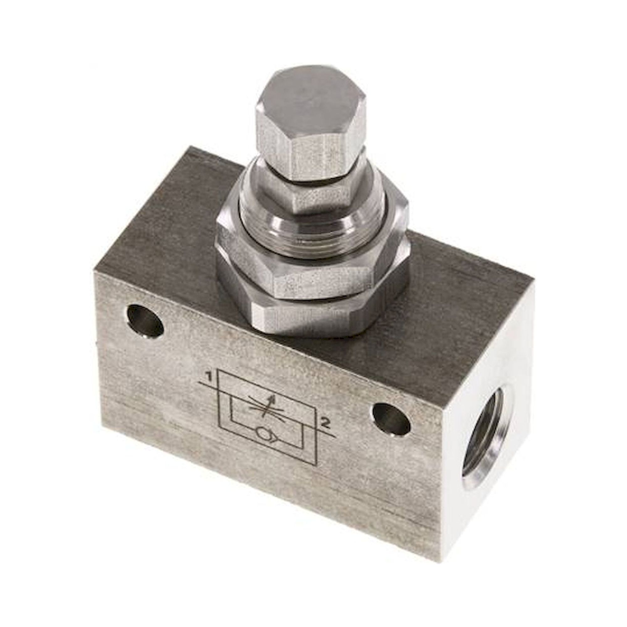 DR 14 ES E. Drosselrückschlagventil, G 1/4", Edelstahl (Eco)