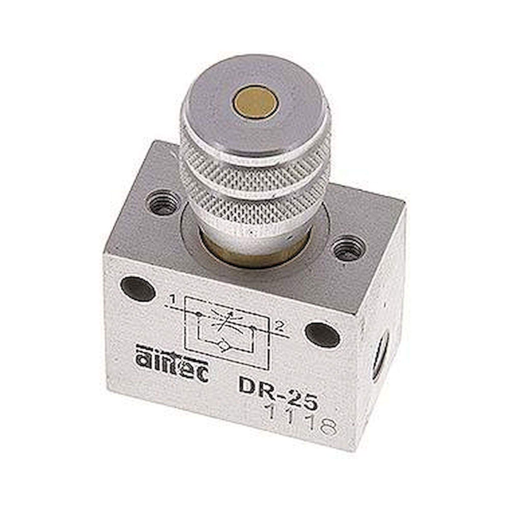 Airtec DR 25. Block-Drosselrückschlagventil, M 5, Präzisionsausführung