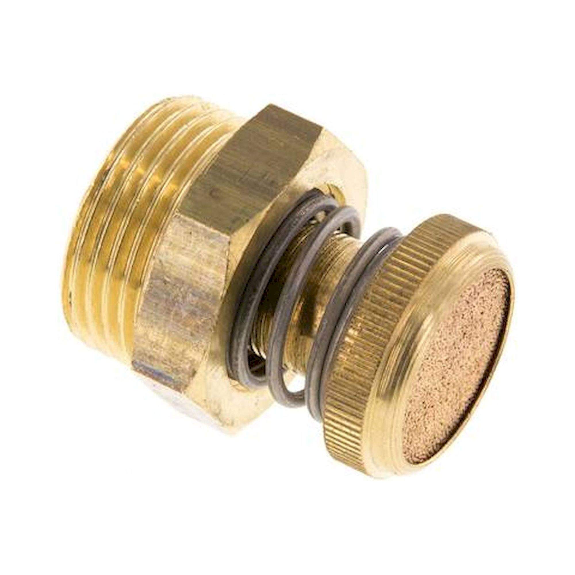 DS 10 B. Drosselschalldämpfer G 1", Messing, Rändelschraube