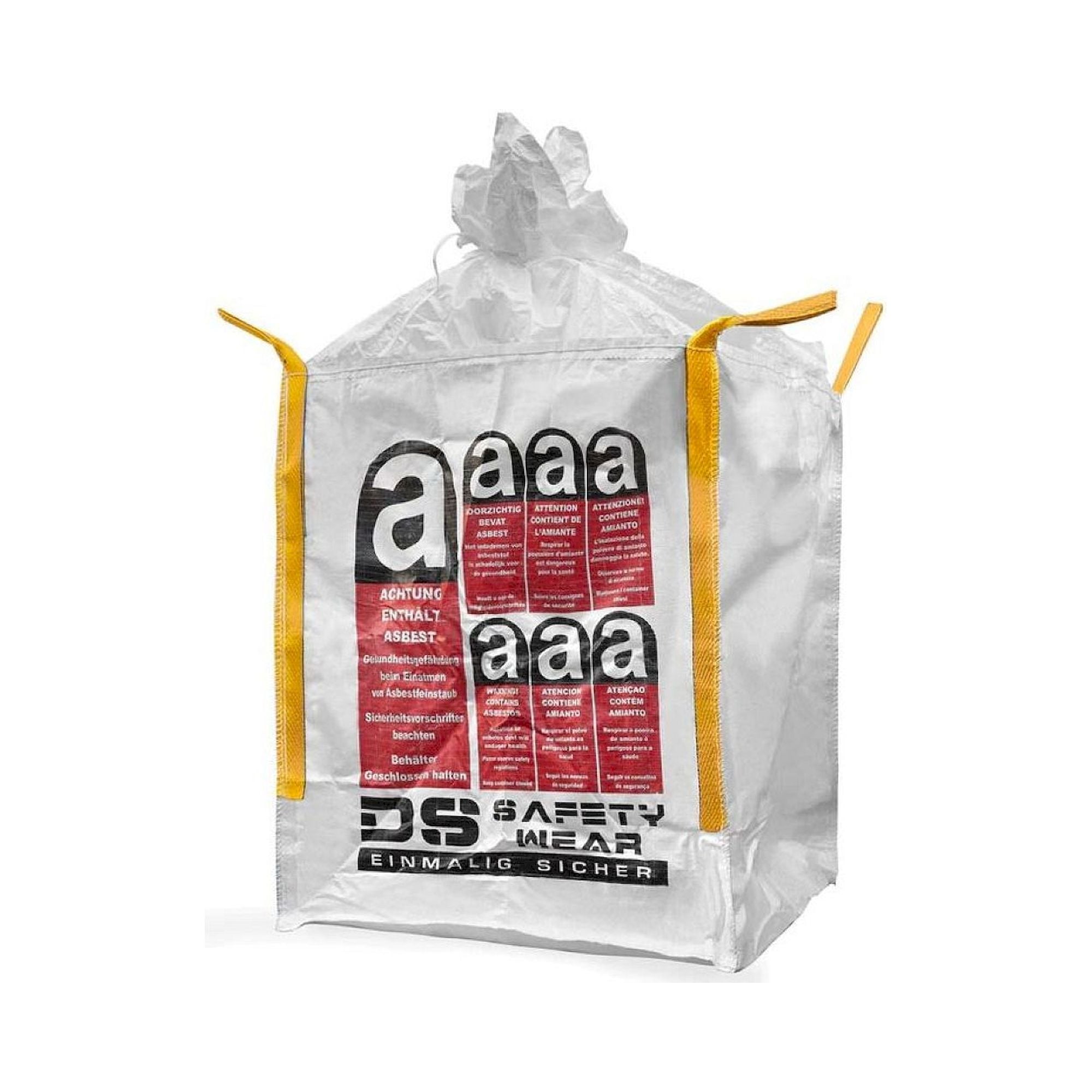 DS SAFETY WEAR BBA90. Big bag 90x90x110cm, coated, asbestos warning print