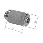 DS 18 GRL ES. Präzisionsdrosselschalldämpfer G 1/8", 1.4571