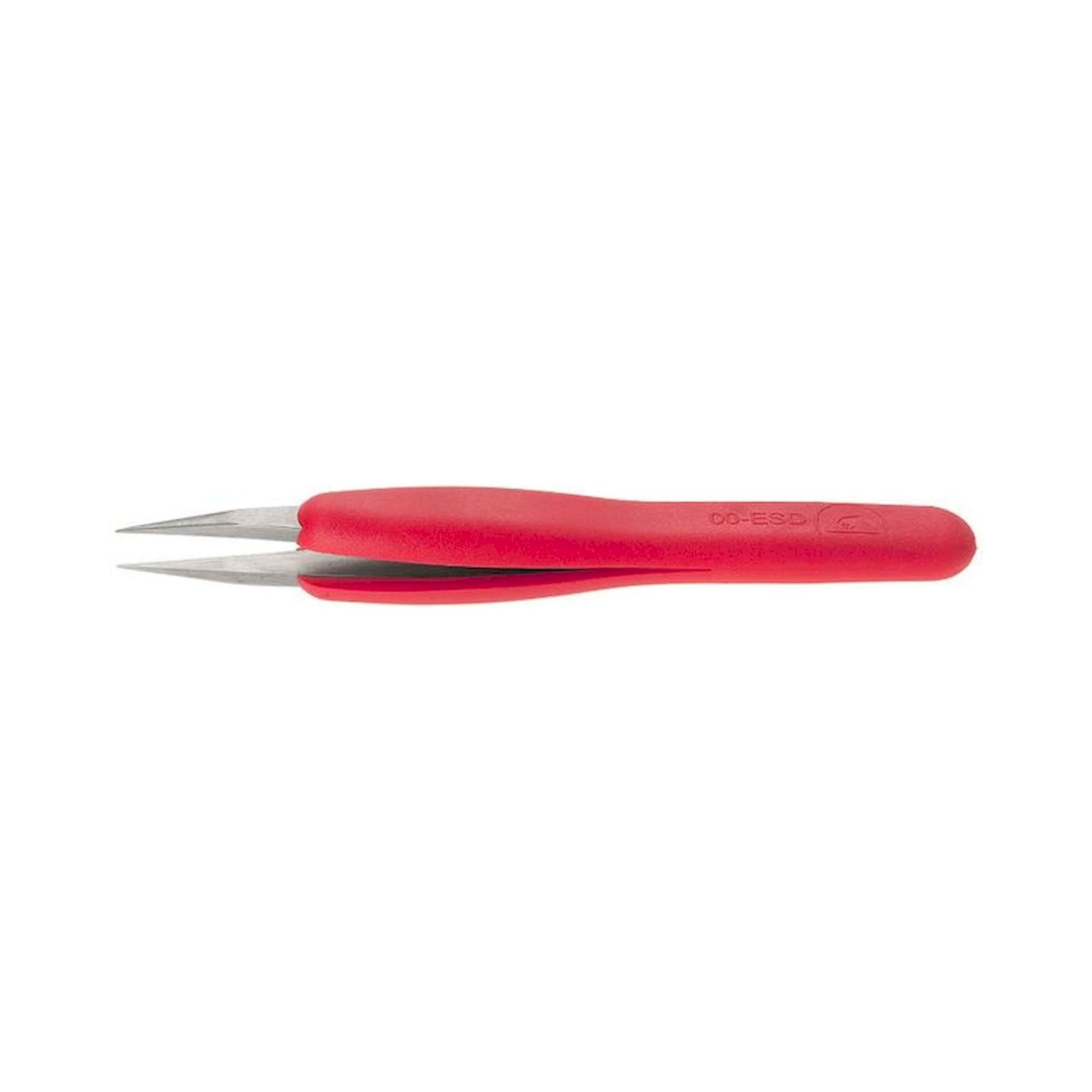 Dumont 0304-00SAESD-ET1. Tweezers Ergo ESD type 00, strong tips, thick handles, amagnetic steel