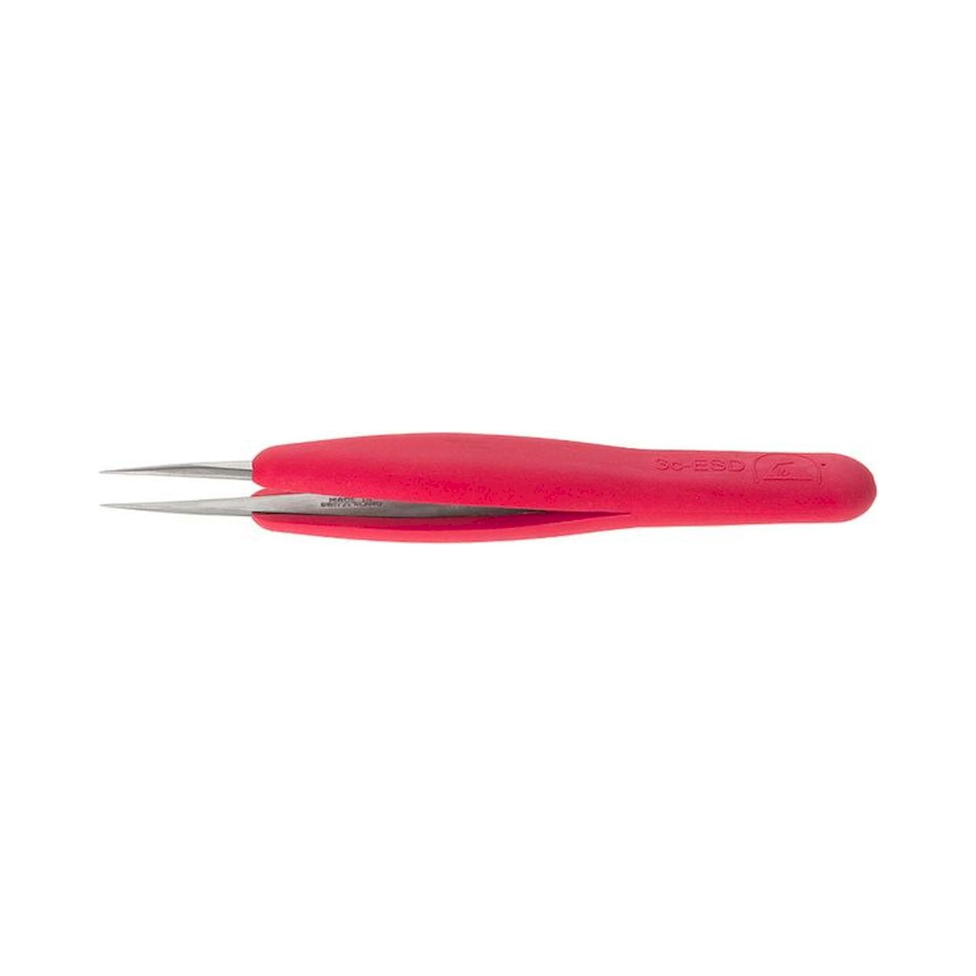 Dumont 0304-3CSAESD-ET1. Tweezers Ergo ESD Type 3C, fine tips, amagnetic steel