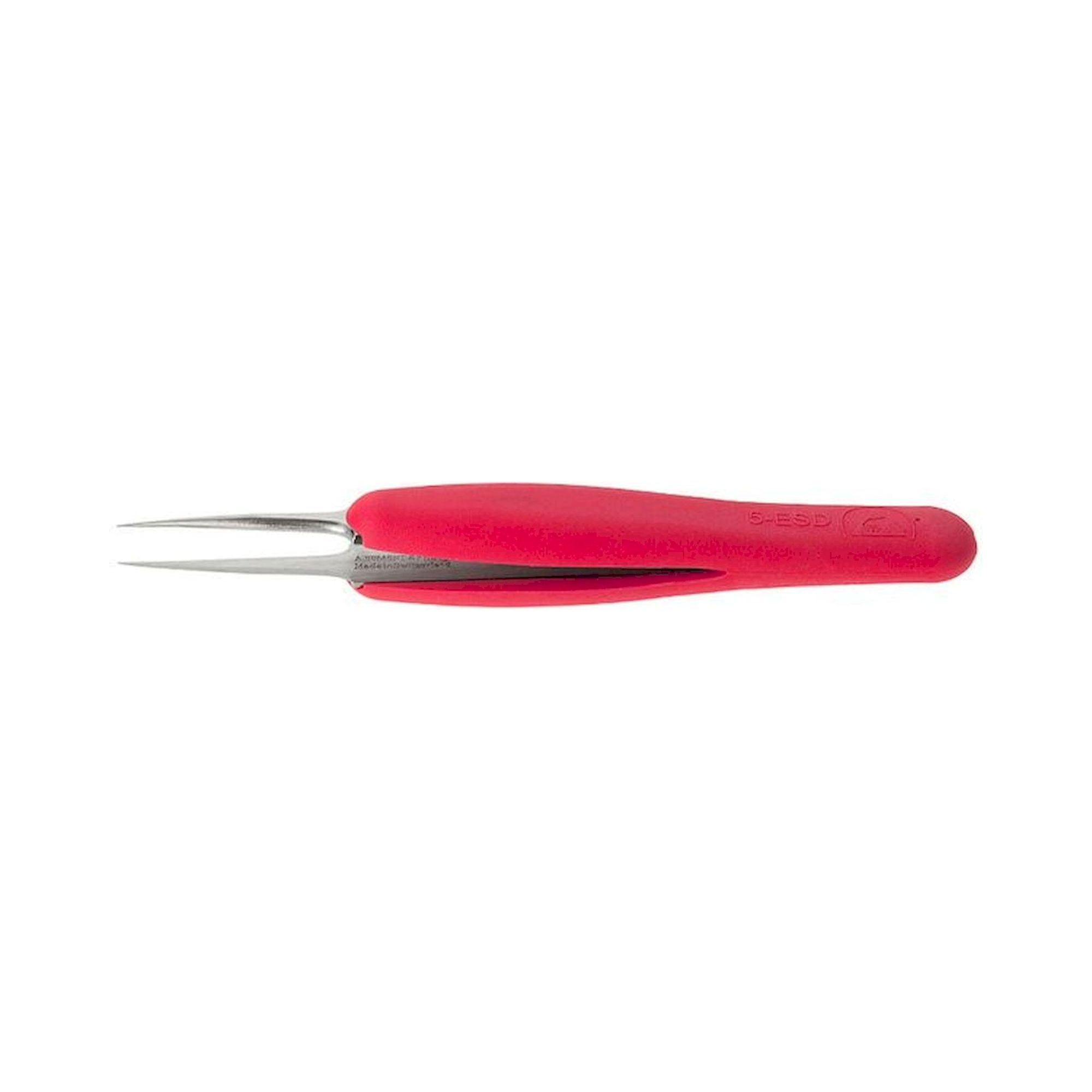 Dumont 0304-5SAESD-ET1. Tweezers Ergo ESD Type 5, very fine tips, amagnetic steel