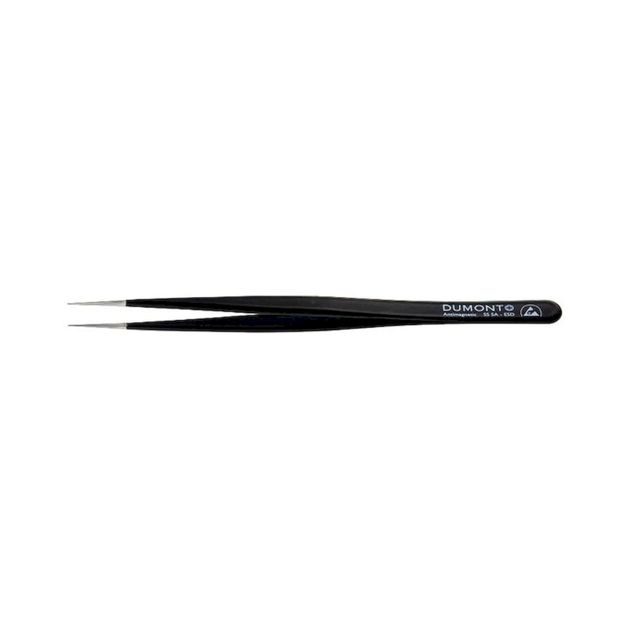 DUMONT 0304-SSSAESD-CO. Tweezers ESD Type SS, long and narrow handles, fine tips, amagnetic steel