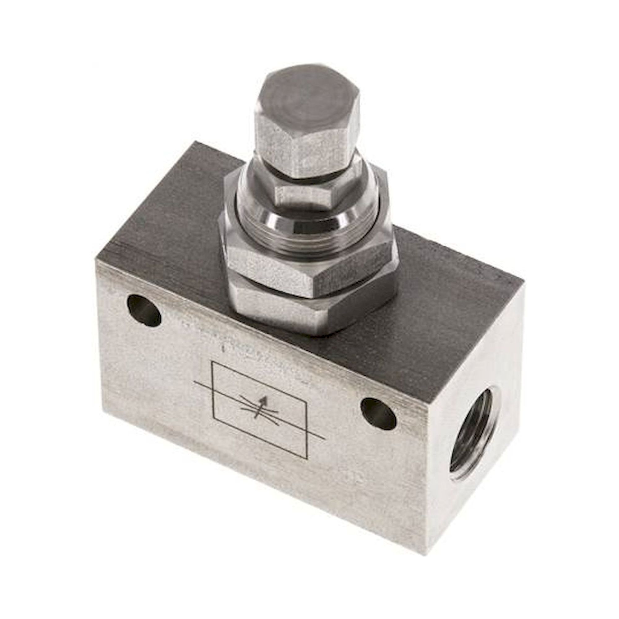 DV 14 ES E. Drosselventil, G 1/4", Edelstahl (Eco)