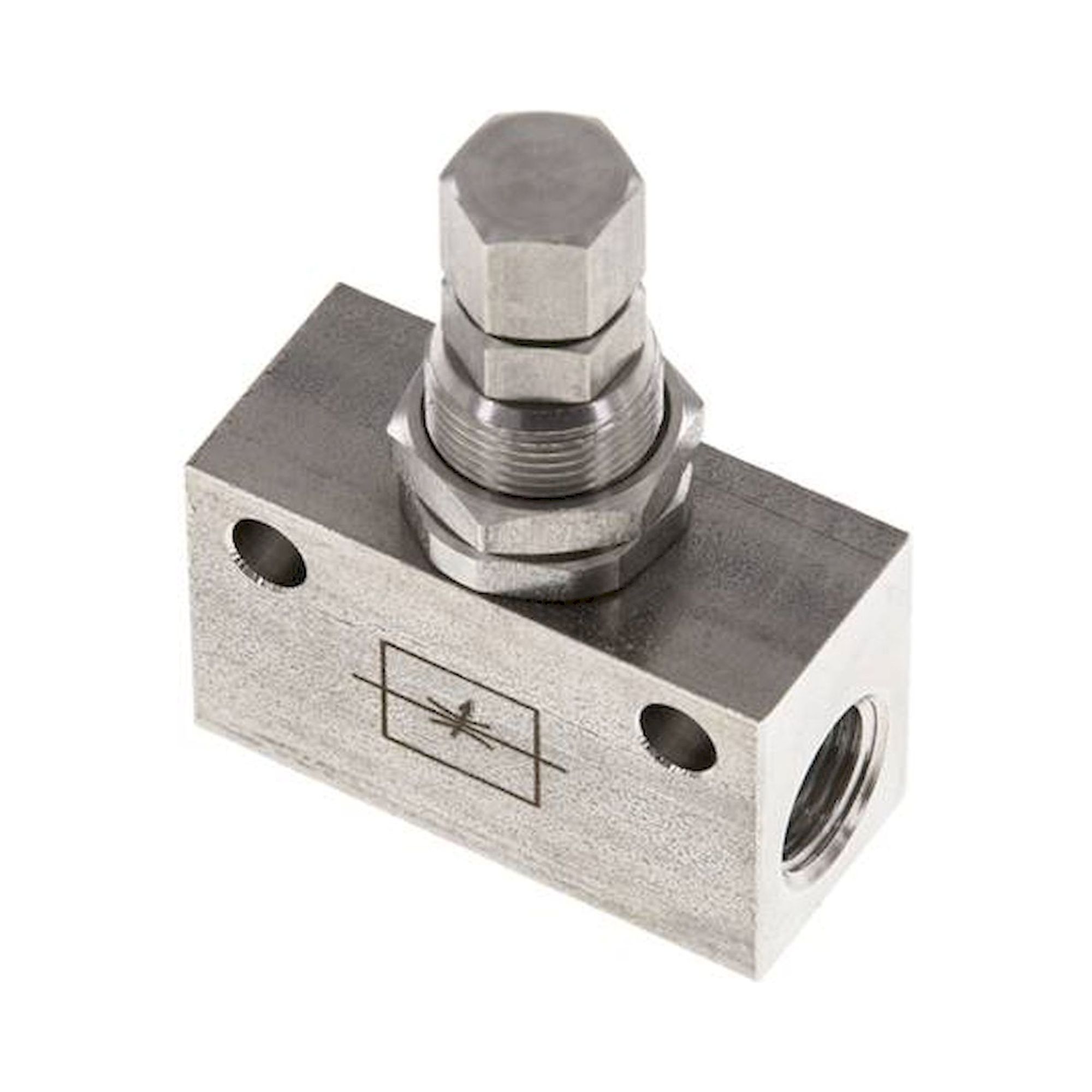 DV 18 ES E. Drosselventil, G 1/8", Edelstahl (Eco)