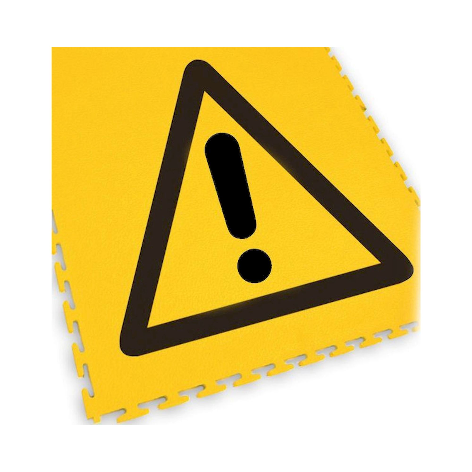 Ecotile 13233. Bodenmarkierungsfliese mit Logo Gefahr, 1 Stück, schwarz/gelb, 500x500 mm