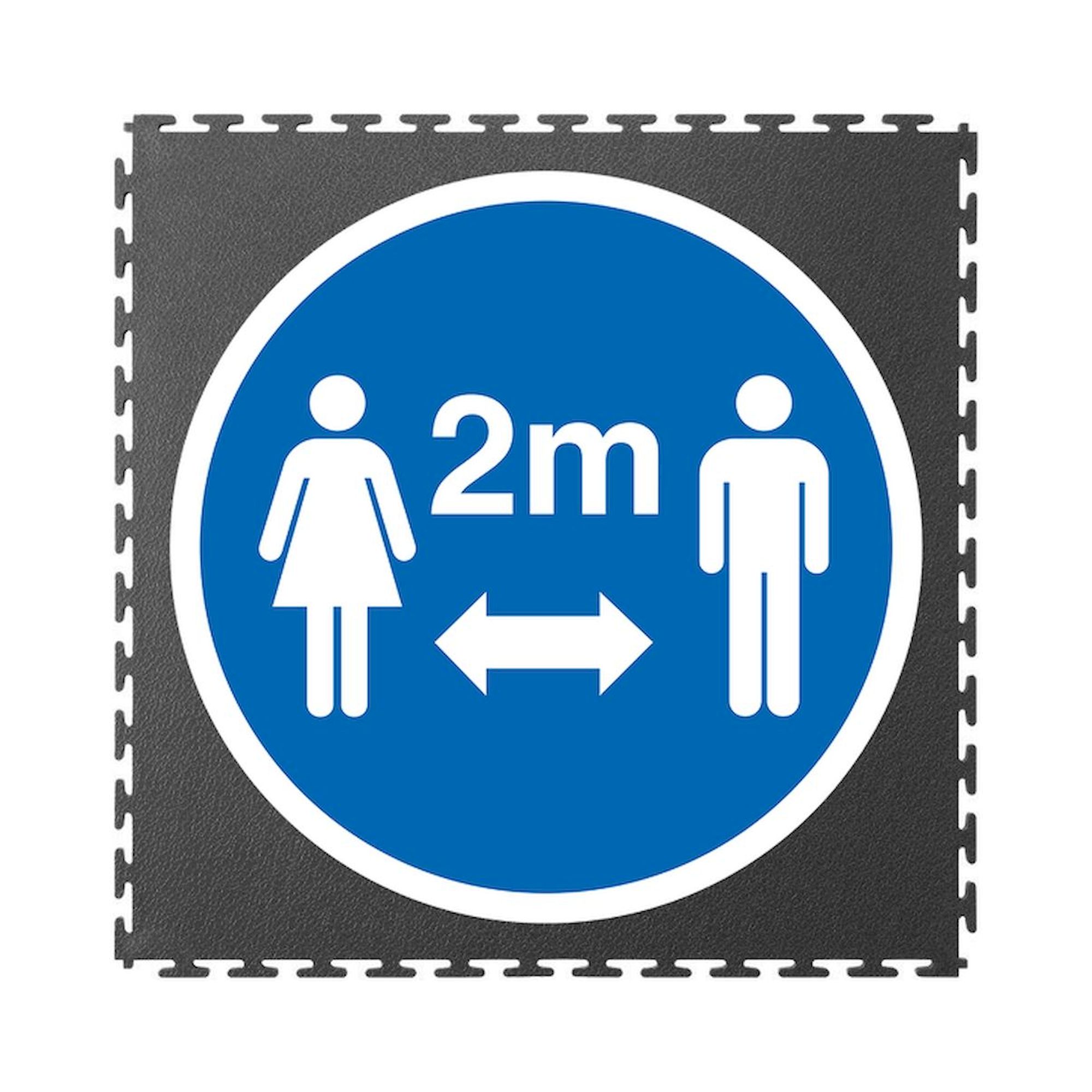 Ecotile 13403. 2 Meter Abstand Logo-Bodenfliese, 1 Stück, 500x500x7 mm