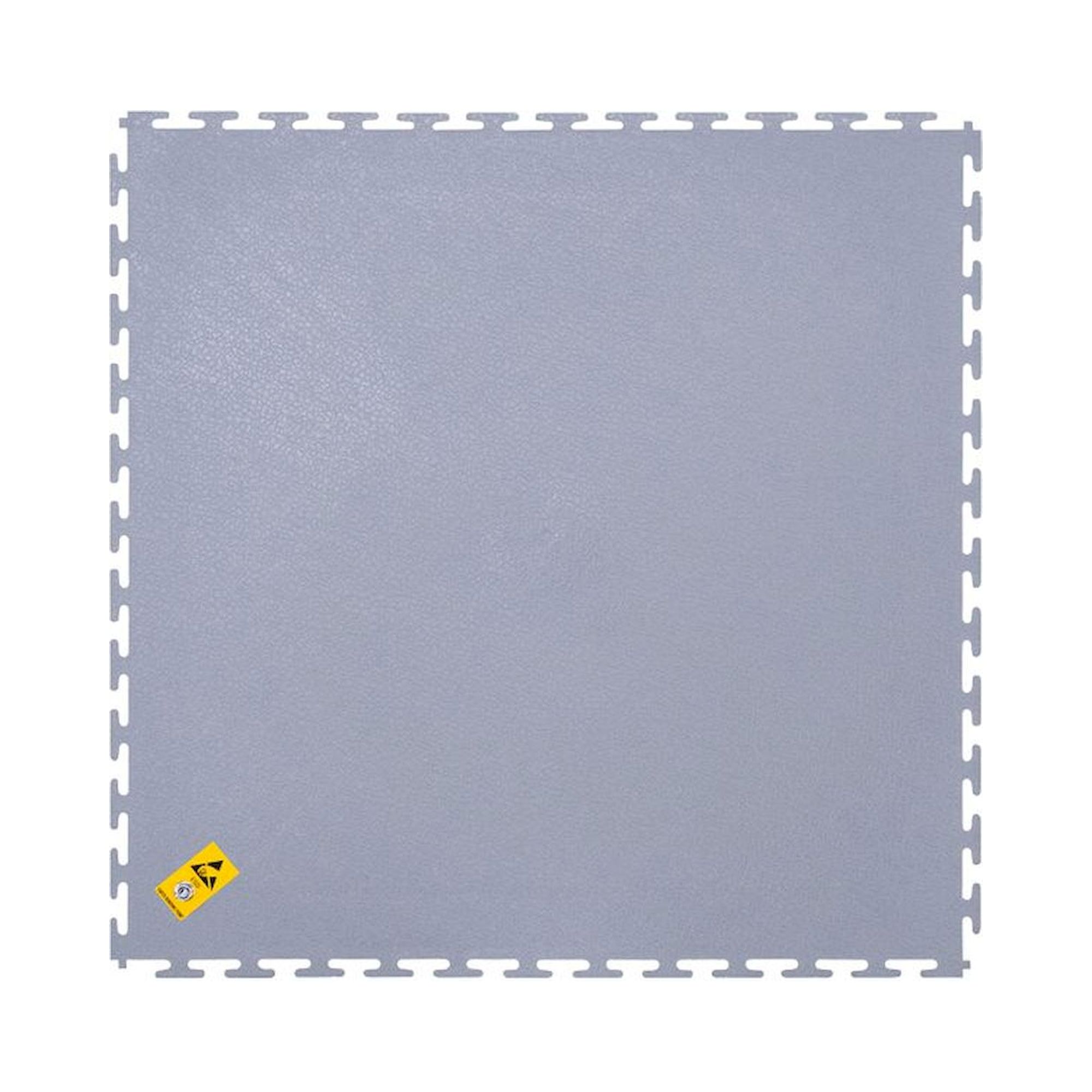 Ecotile ESD Bodenfliese, grau, 500x500x7 mm, 1 Stück, mit Erdungspunkt