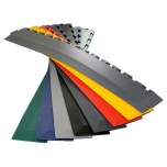 Ecotile E57.100/1. PVC corner ramp, black, 1 piece, 7 mm > 1 mm, 590x70 mm
