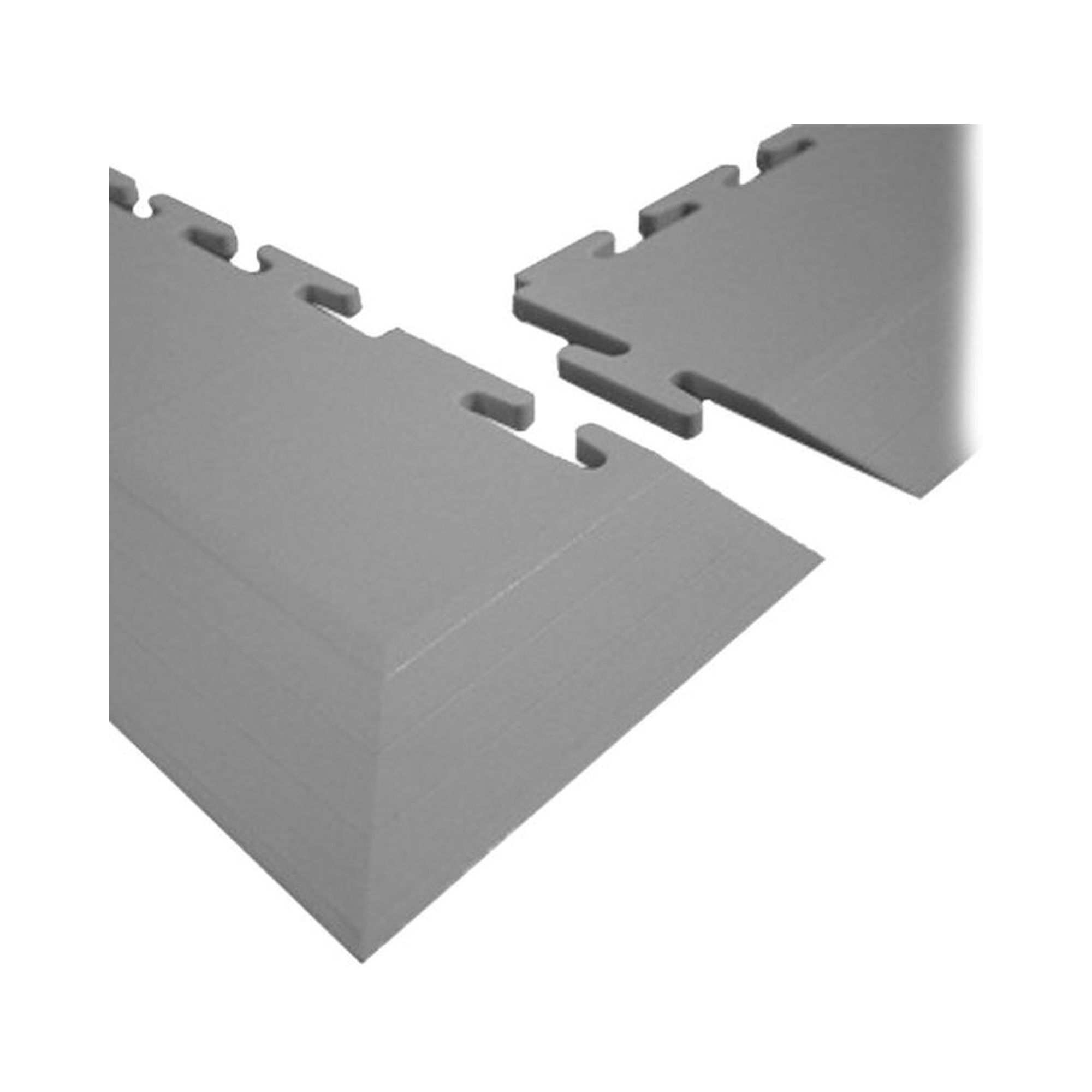 Ecotile E59.220/1. PVC corner ramp, grey (RAL7015), 10 mm > 1 mm, 590x70 mm, 1 piece