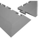 Ecotile E59.220/1. PVC corner ramp, grey (RAL7015), 10 mm > 1 mm, 590x70 mm, 1 piece