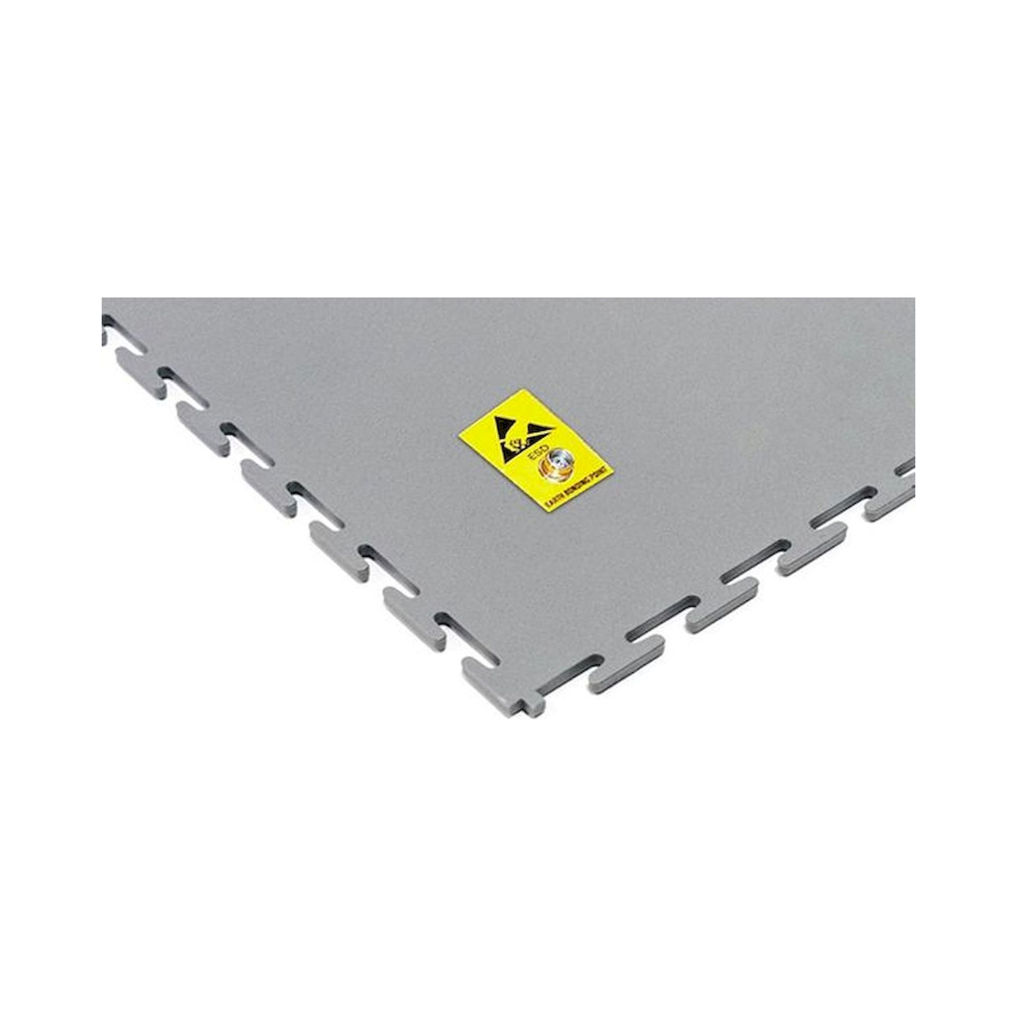 Ecotile 16104. ESD Bodenfliese, hellgrau, 500x500x7 mm, mit Erdungspunkt, 1 Stück