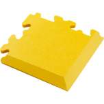 Ecotile X57.600/1. Corner piece X-LOG, yellow, 90x90x7 mm