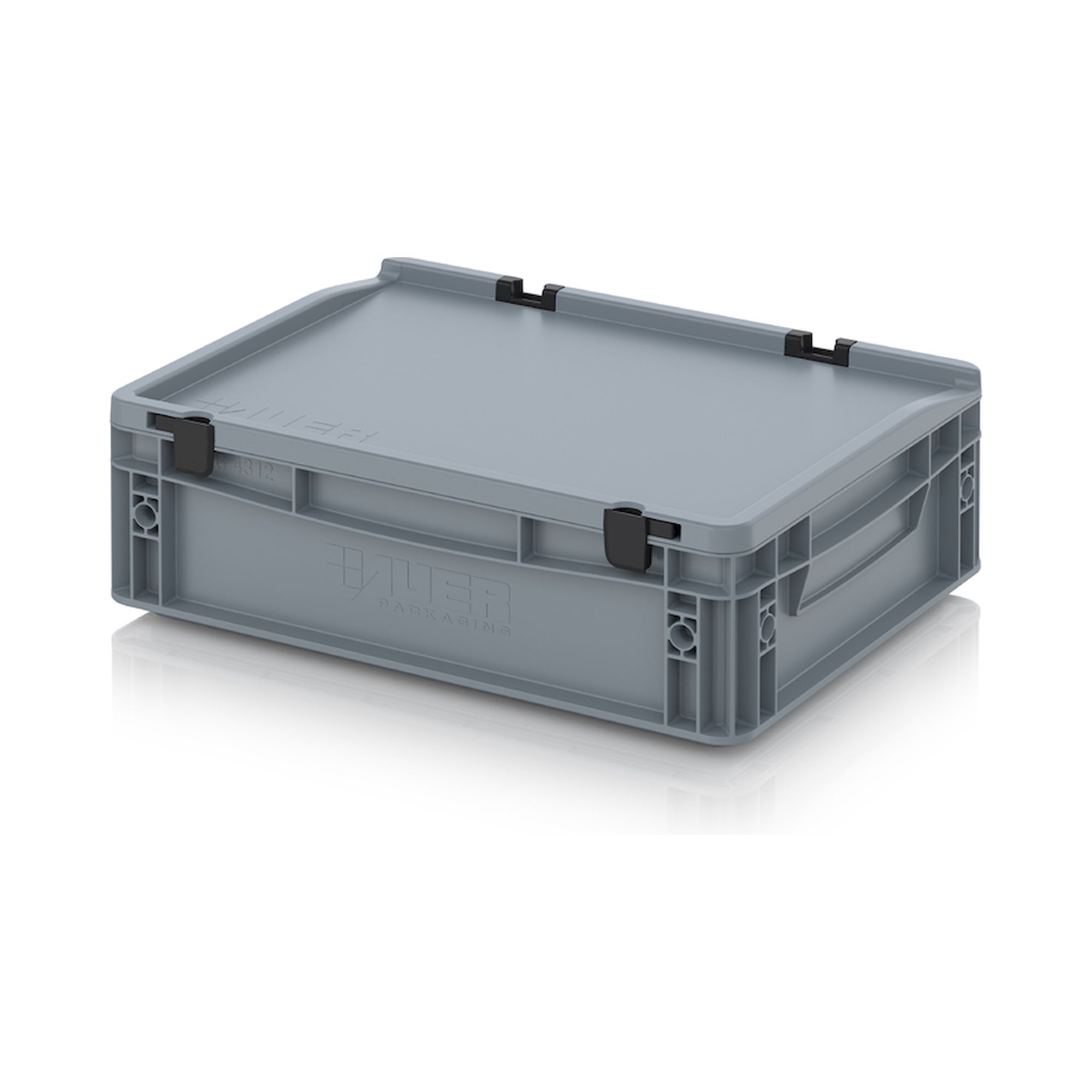 ED 43/12 HG. Euro containers with hinge lid, 40x30x13,5 cm