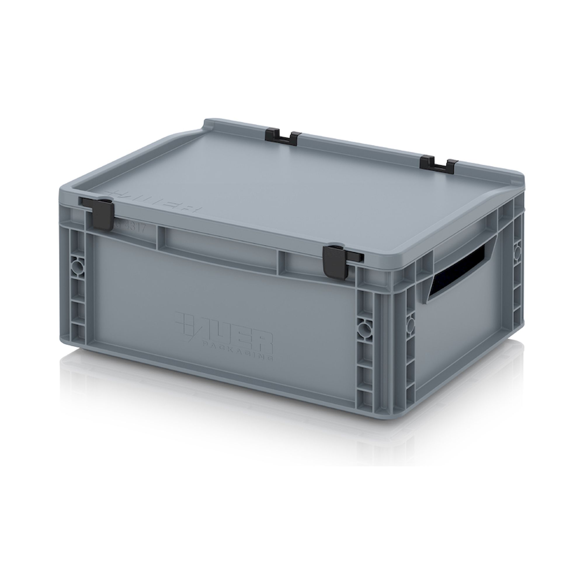 ED 43/17. Euro containers with hinge lid, 40x30x18,5 cm