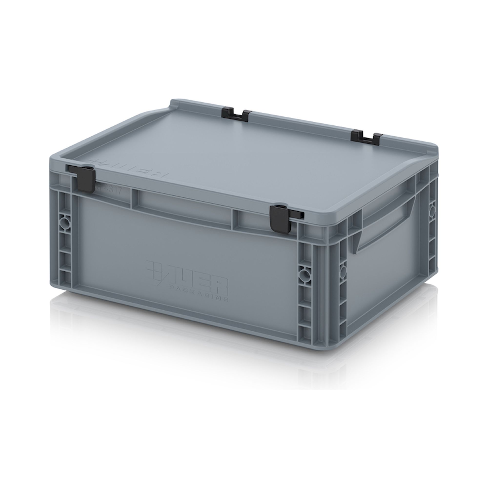 ED 43/17 HG. Euro containers with hinge lid, 40x30x18,5 cm