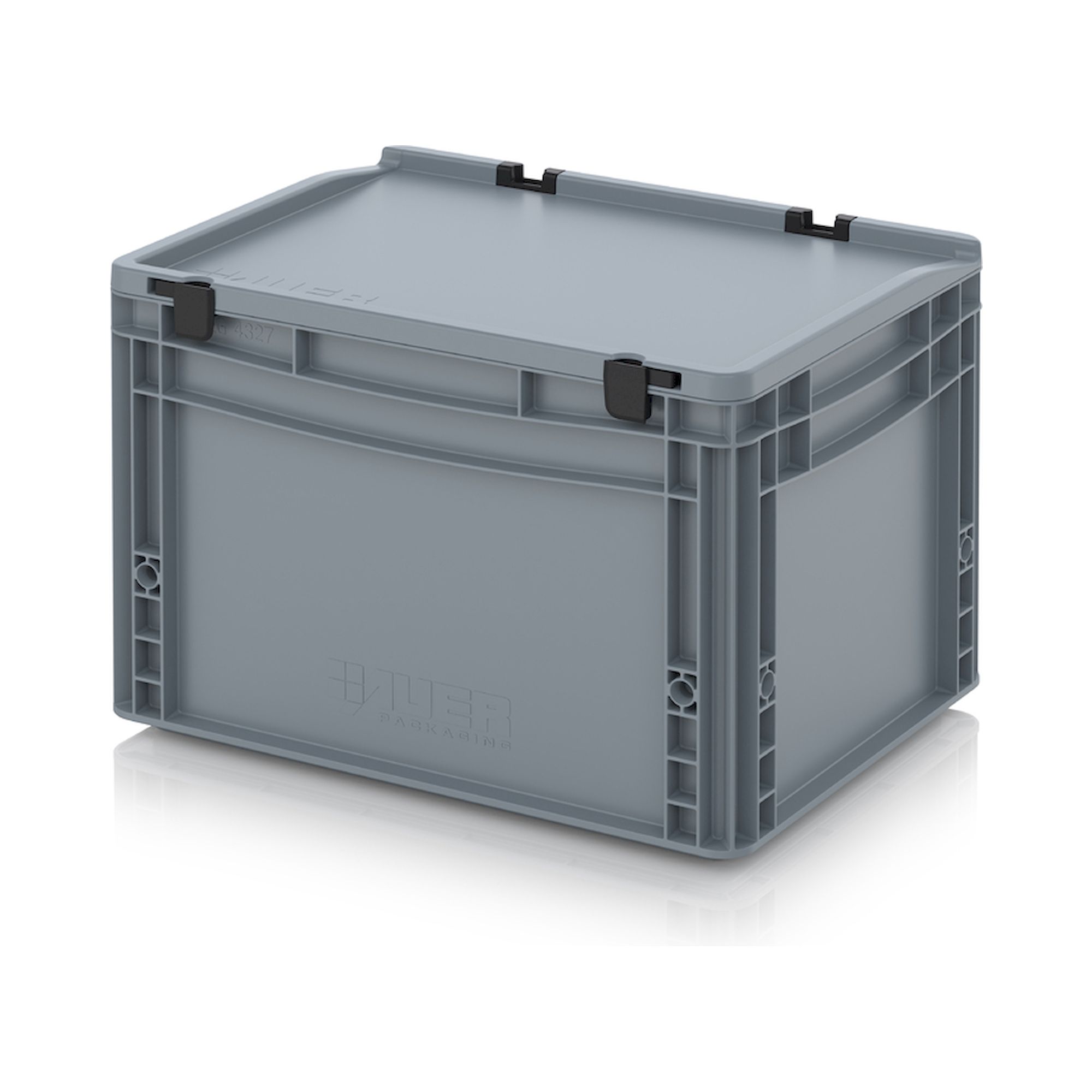 ED 43/27 HG. Euro containers with hinge lid, 40x30x28,5 cm