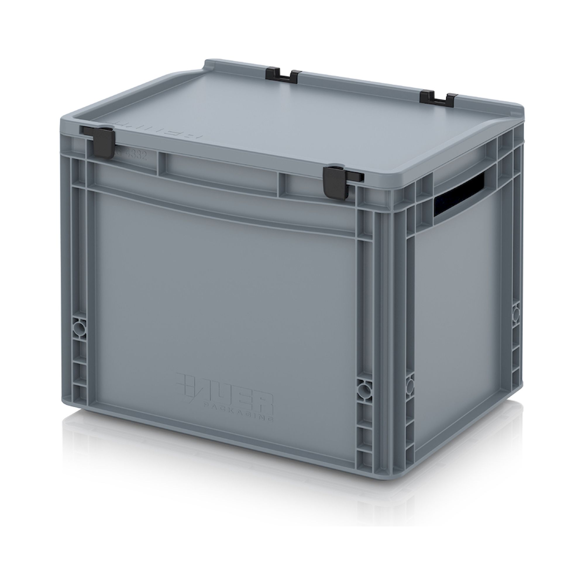 ED 43/32. Euro containers with hinge lid, 40x30x33,5 cm