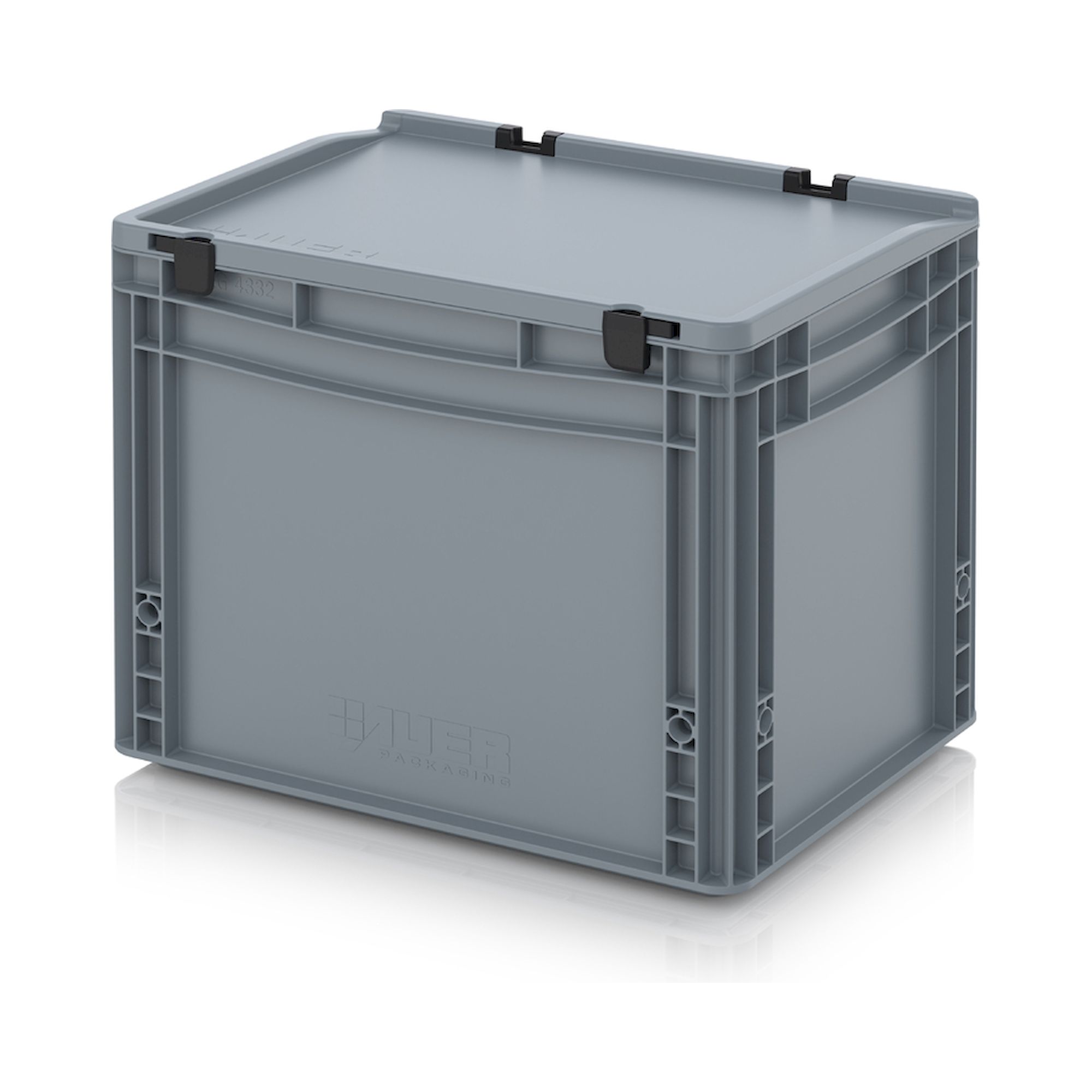 ED 43/32 HG. Euro containers with hinge lid, 40x30x33,5 cm