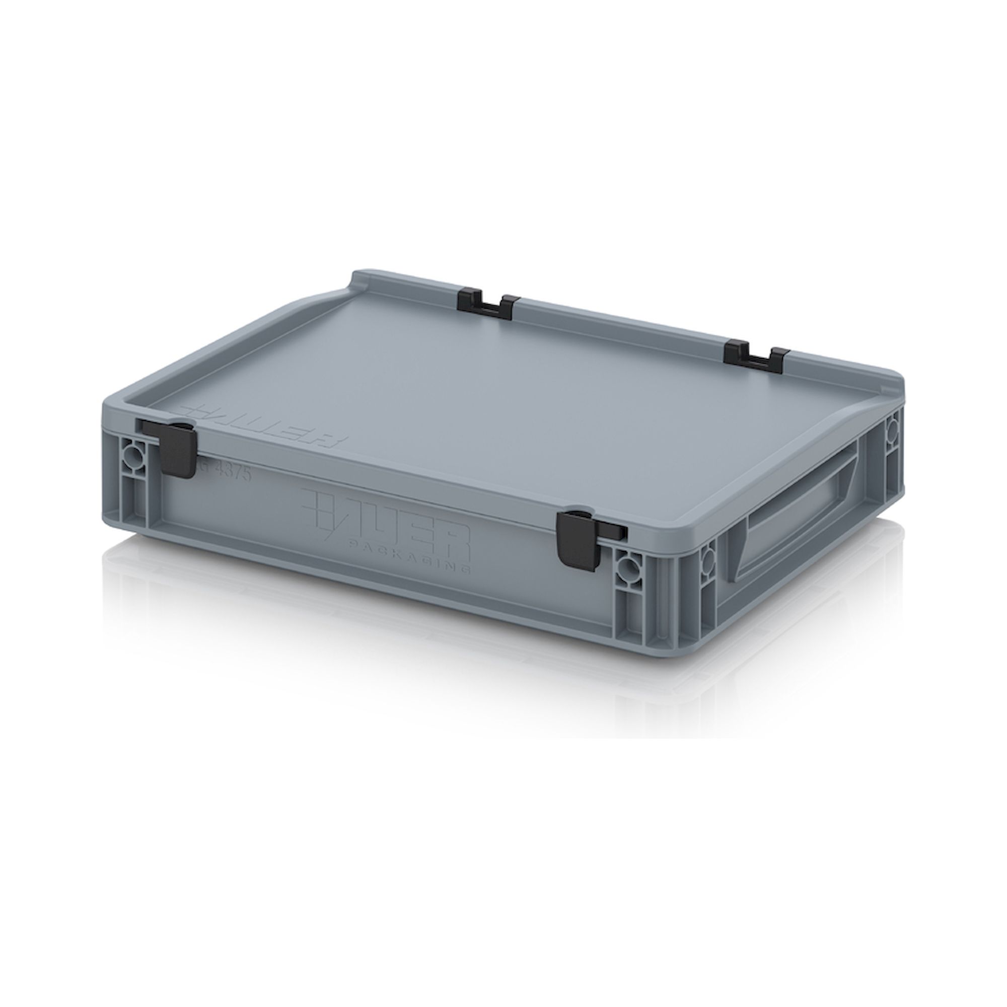 ED 43/75 HG. Euro containers with hinge lid, 40x30x9 cm