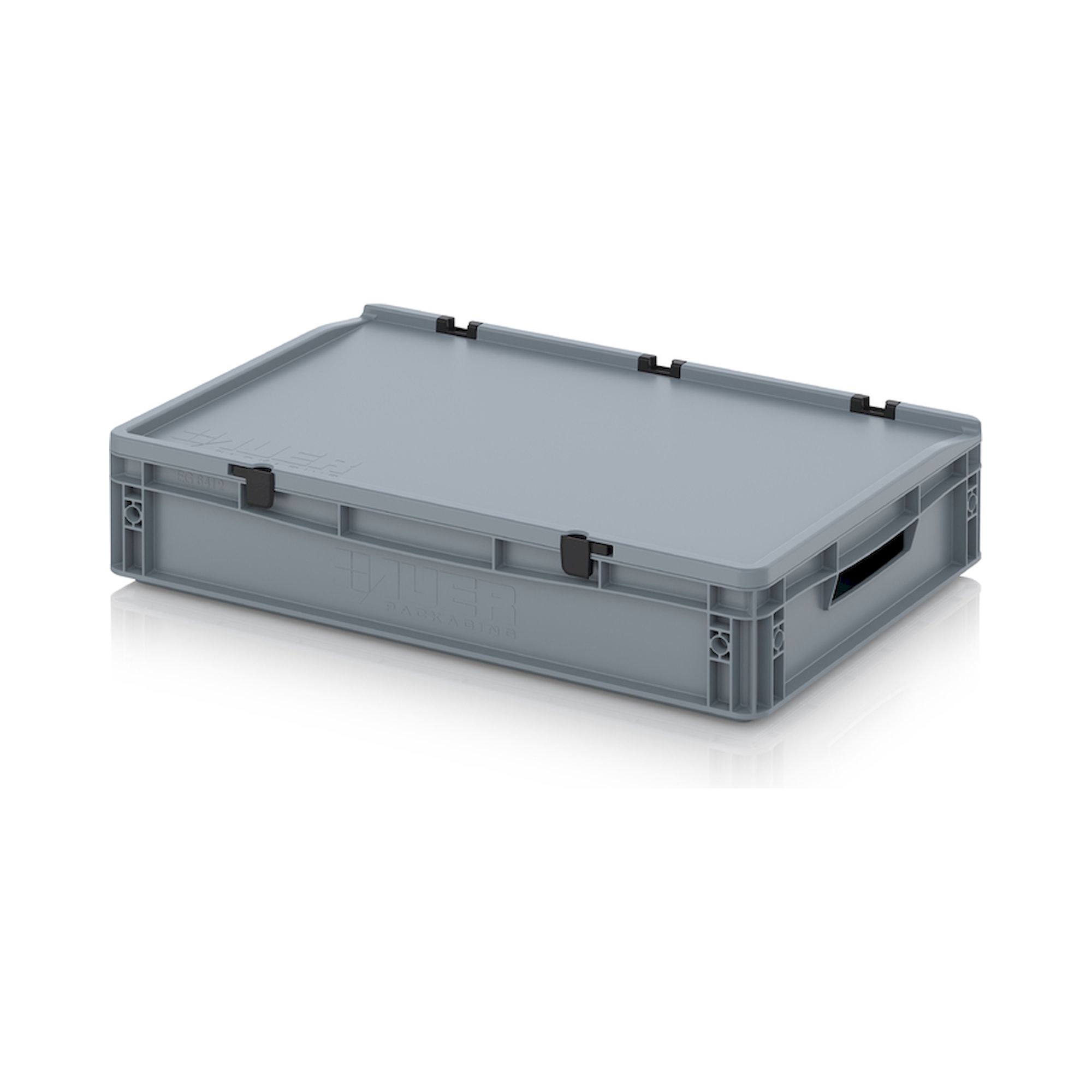 ED 64/12. Euro containers with hinge lid, 60x40x13,5 cm