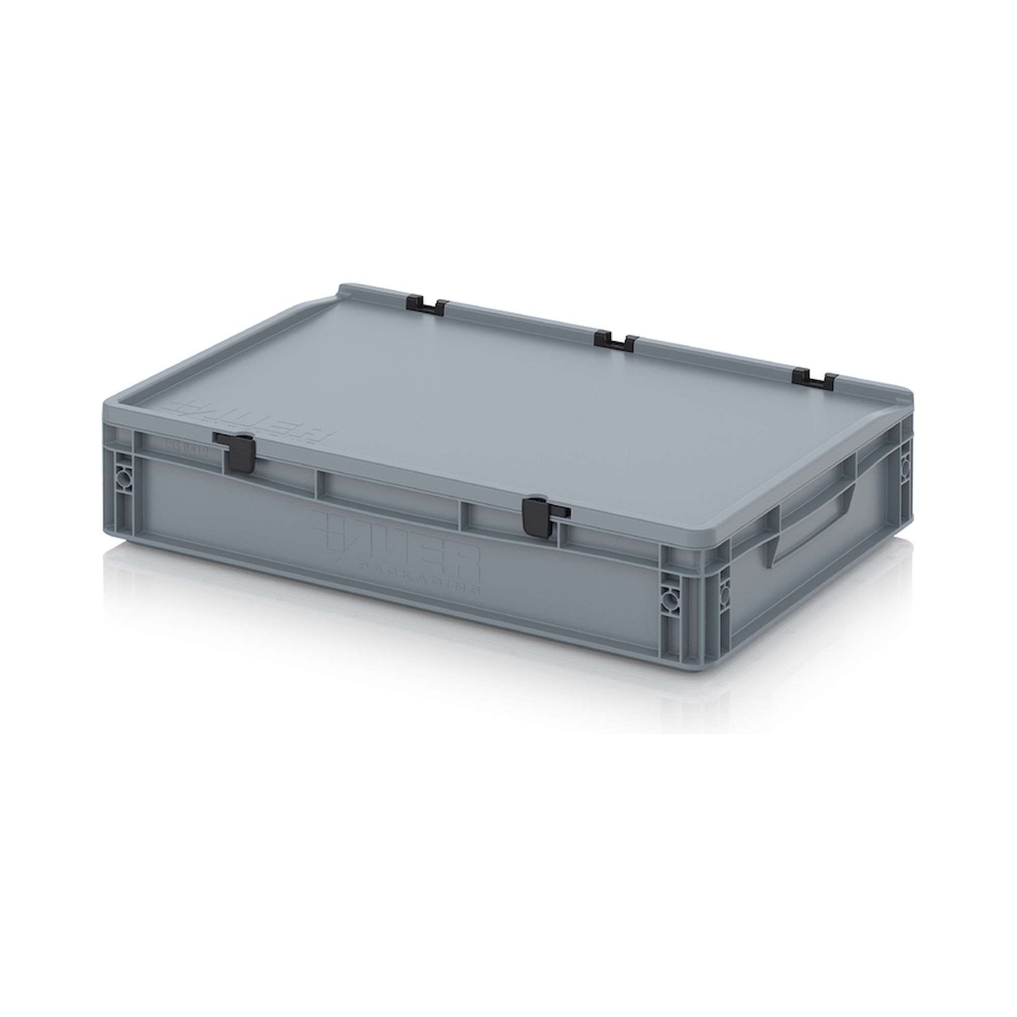 ED 64/12 HG. Euro containers with hinge lid, 60x40x13,5 cm