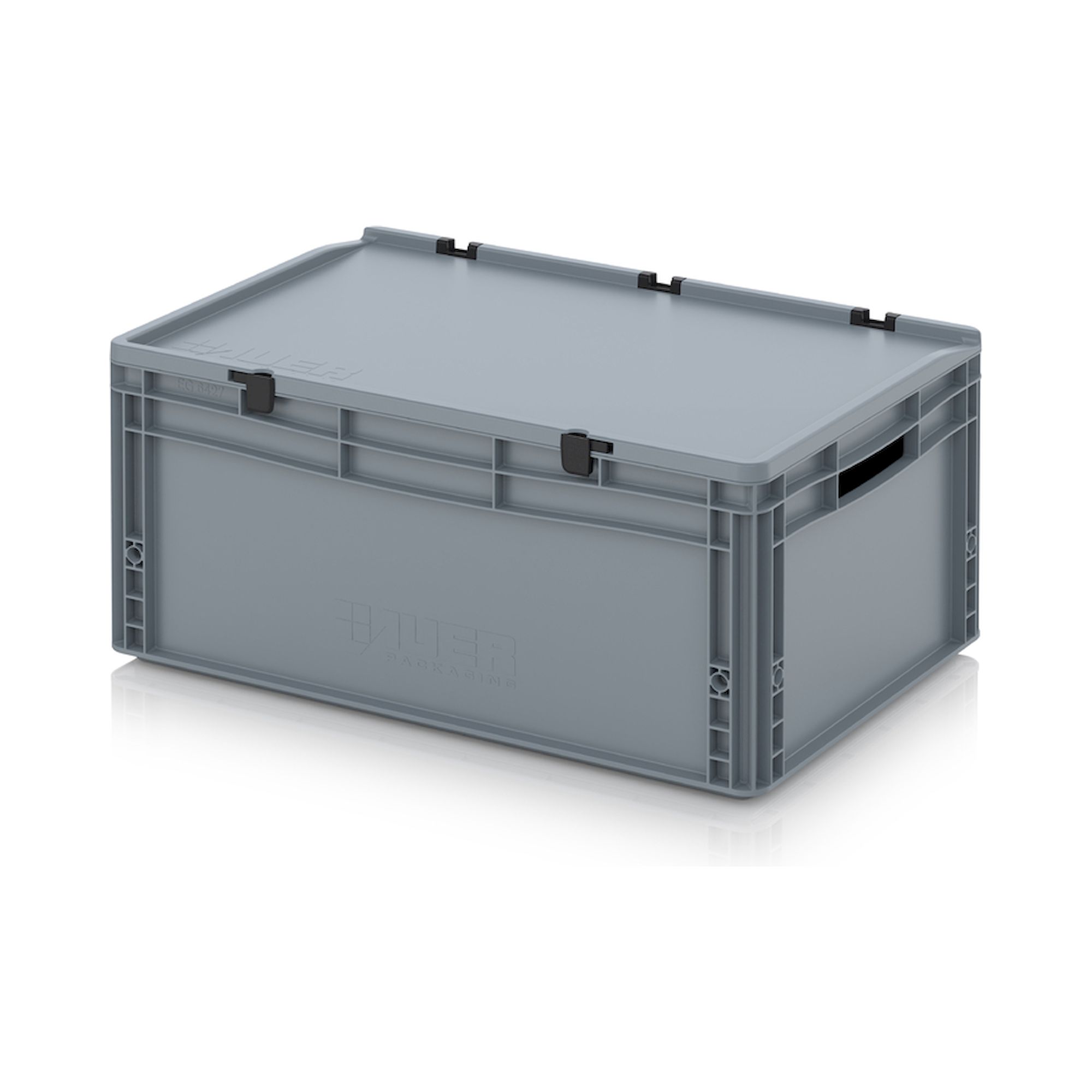 ED 64/27. Euro containers with hinge lid, 60x40x28,5 cm