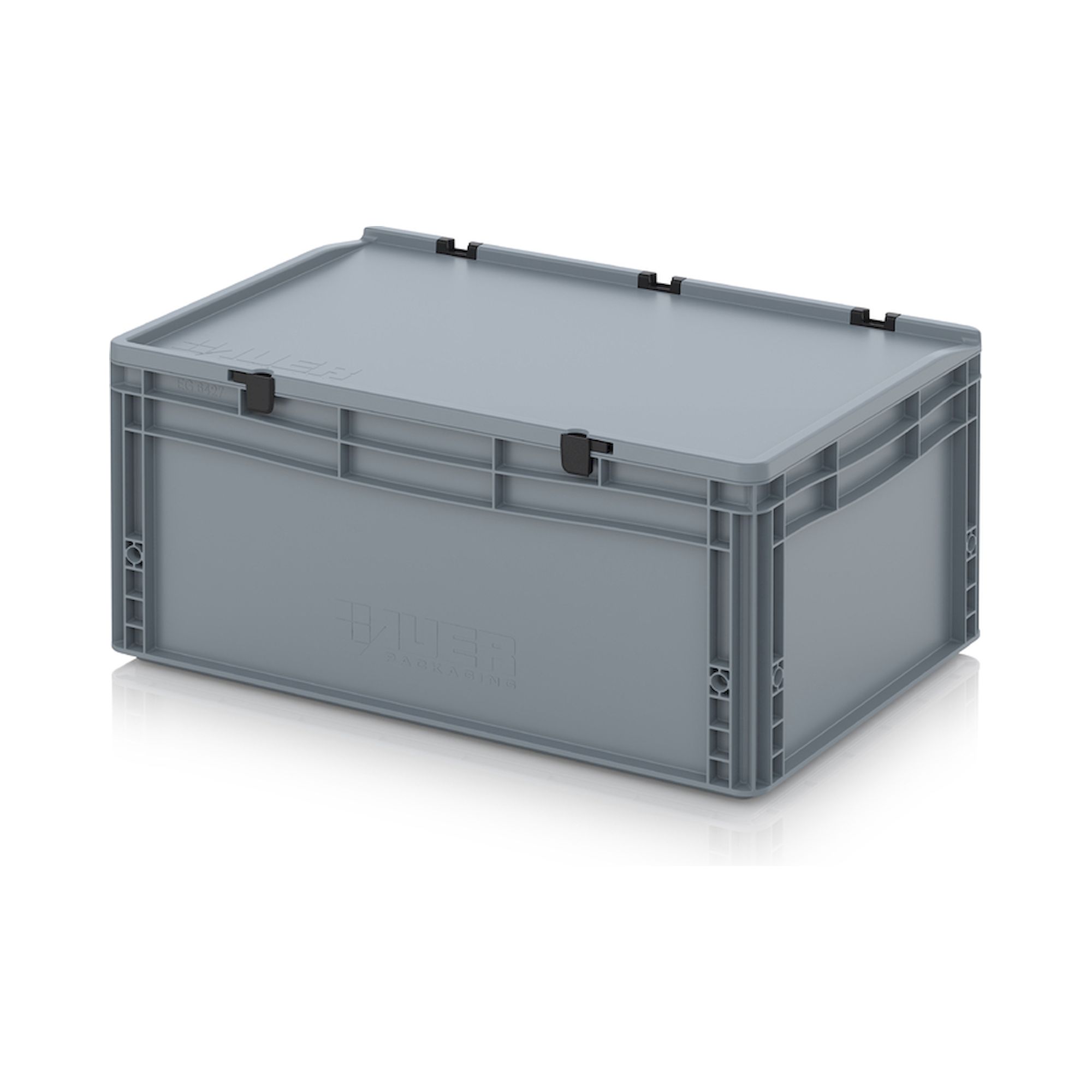 ED 64/27 HG. Euro containers with hinge lid, 60x40x28,5 cm