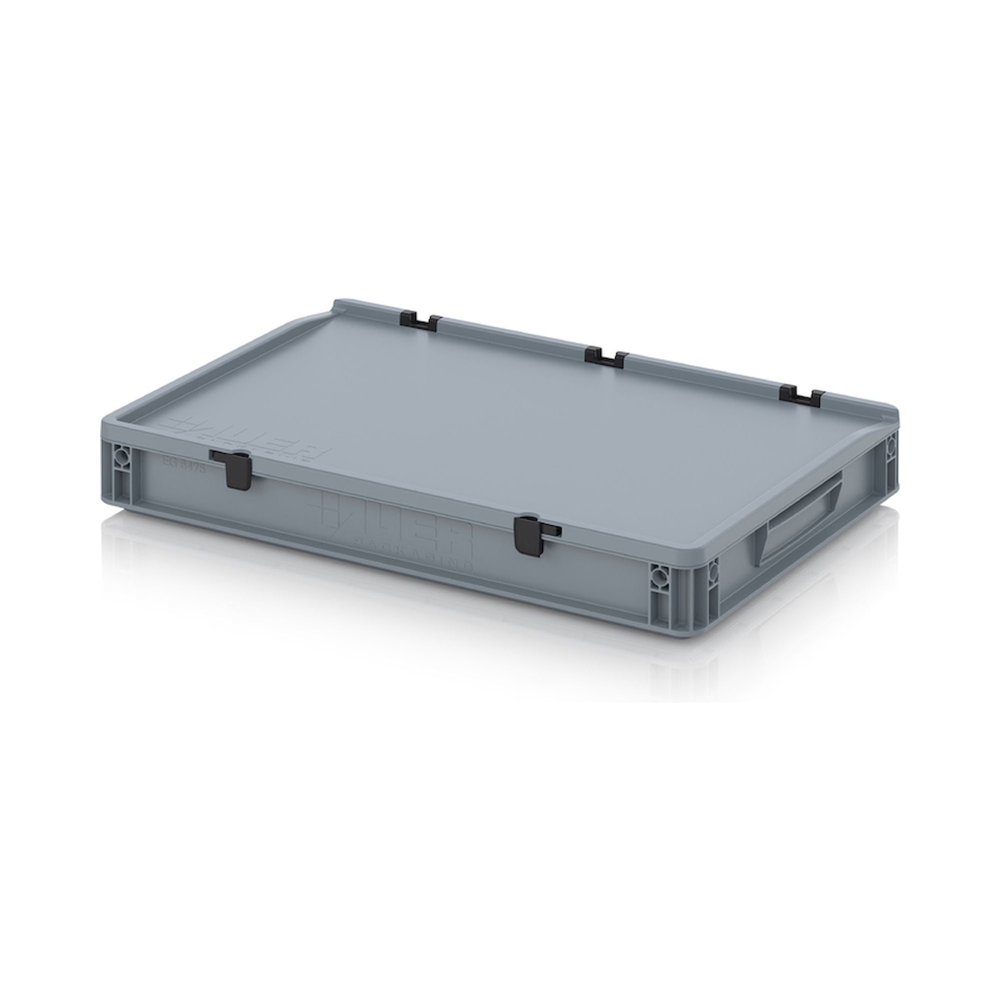 ED 64/75 HG. Euro containers with hinge lid, 60x40x9 cm