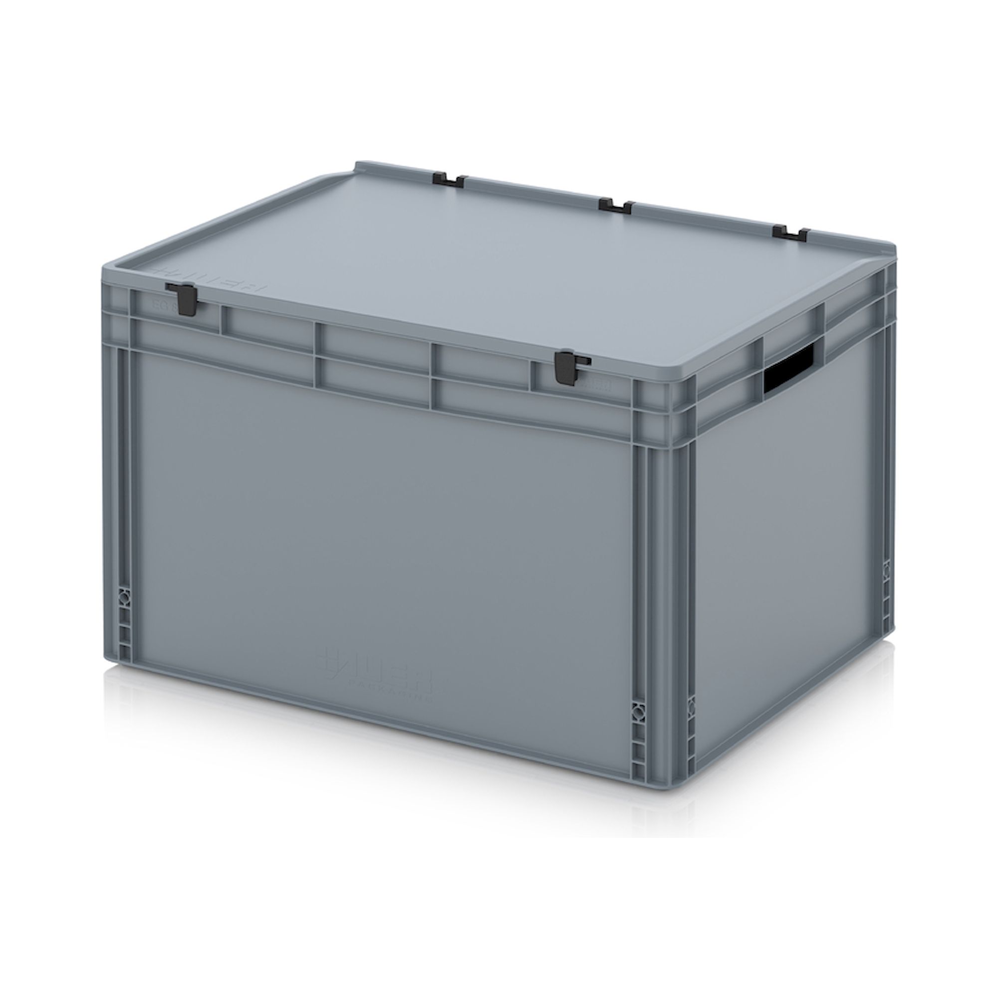 ED 86/52. Eurobehälter mit Scharnierdeckel, 80x60x53,5 cm