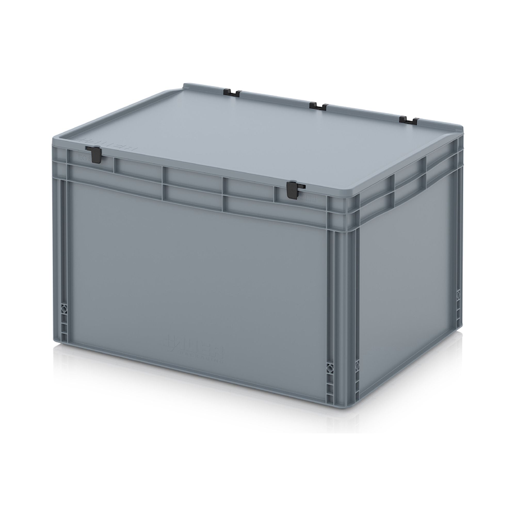 ED 86/52 HG. Eurobehälter mit Scharnierdeckel, 80x60x53,5 cm
