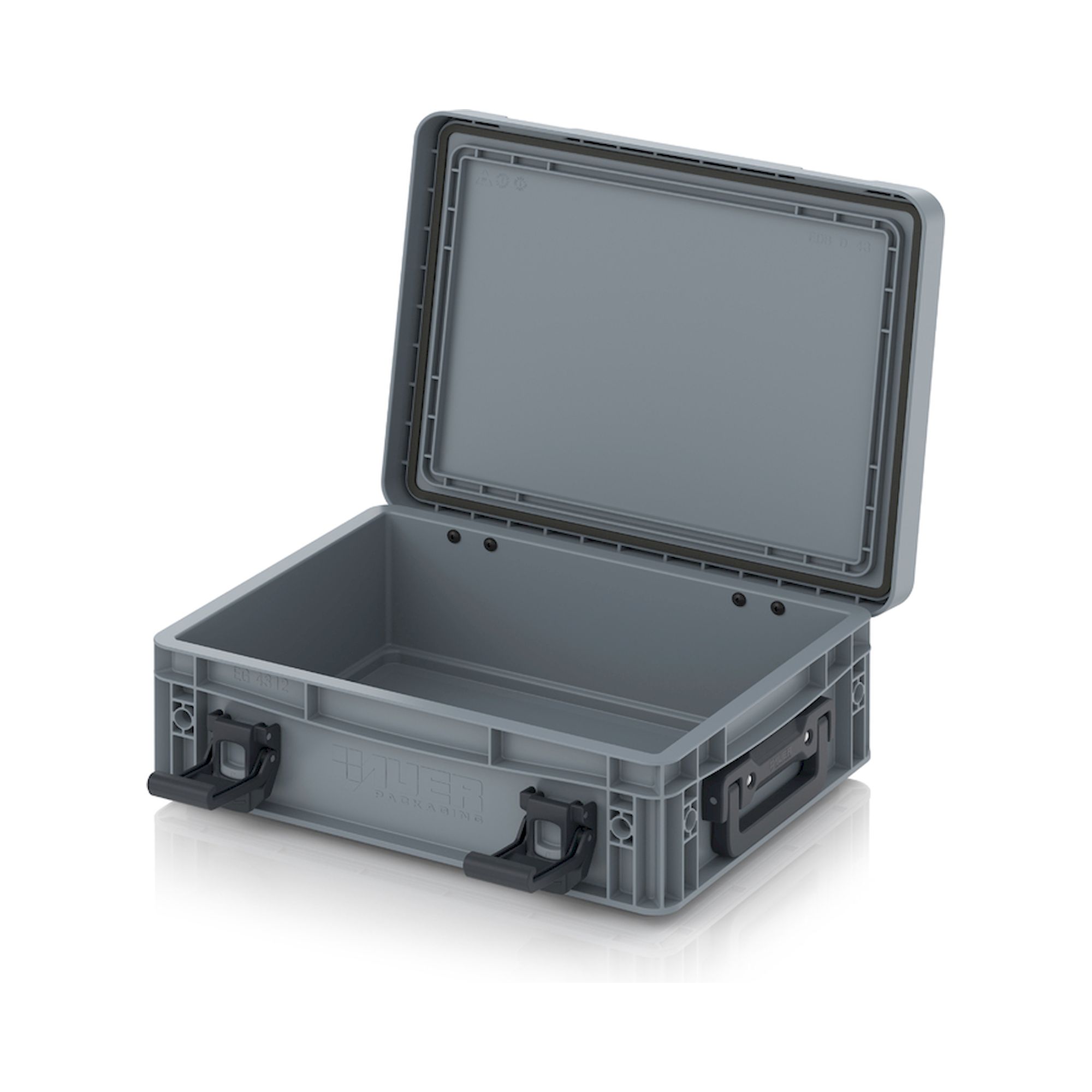 EDP 43/12 HG 2G. Eurobehälter mit Scharnierdeckel Pro, 40x30x13,5 cm